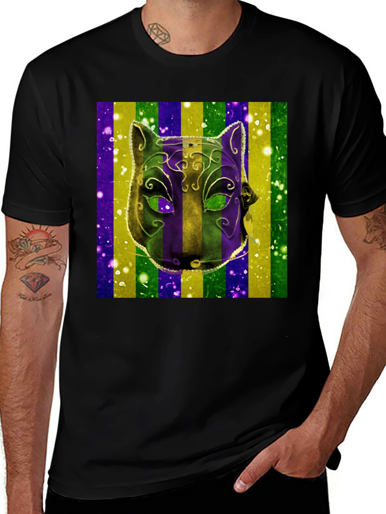 Variant 30 of Mardi Gras Mask Graphic Tee