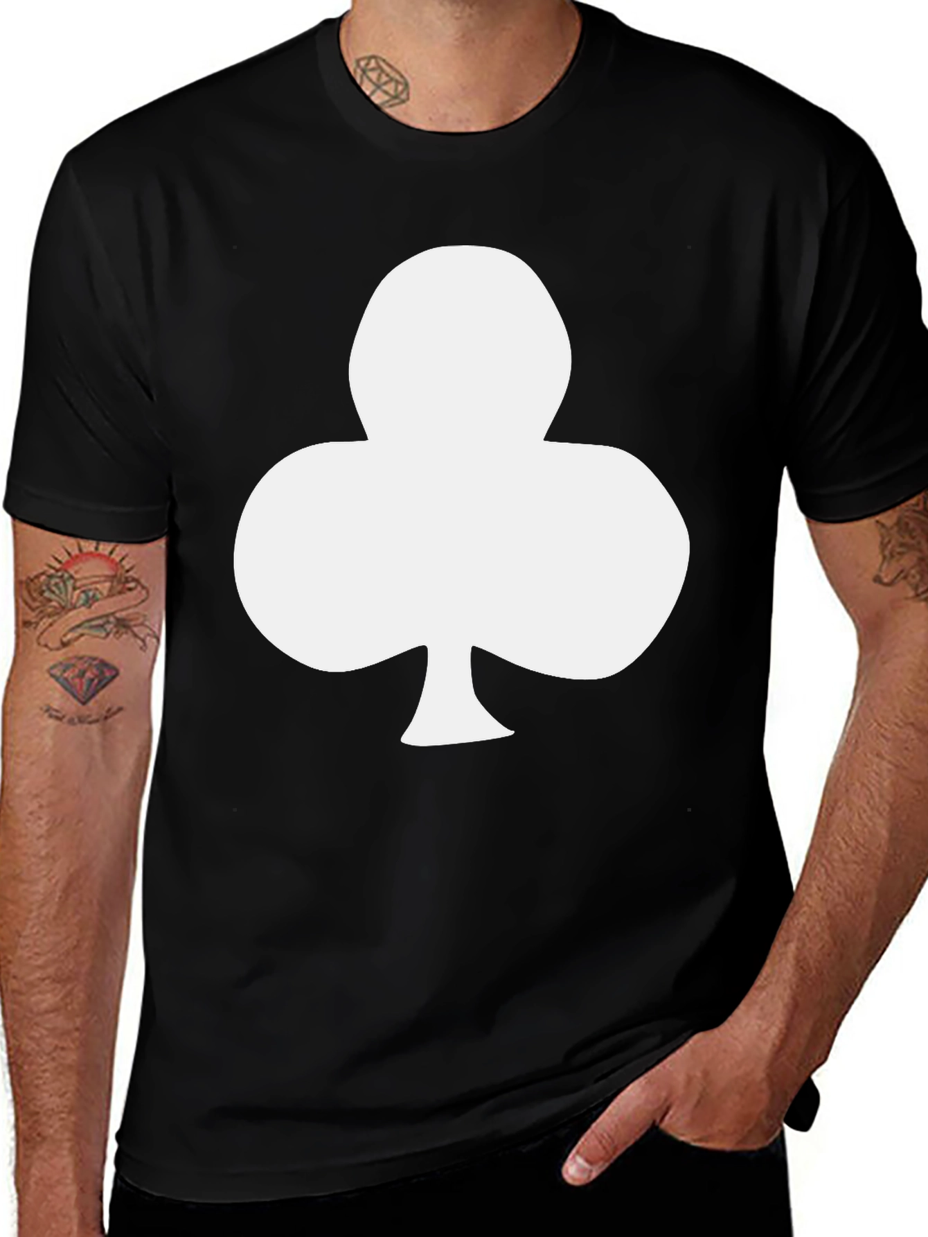 Variant 4 of Club Card Graphic Tee - Casual Comfort