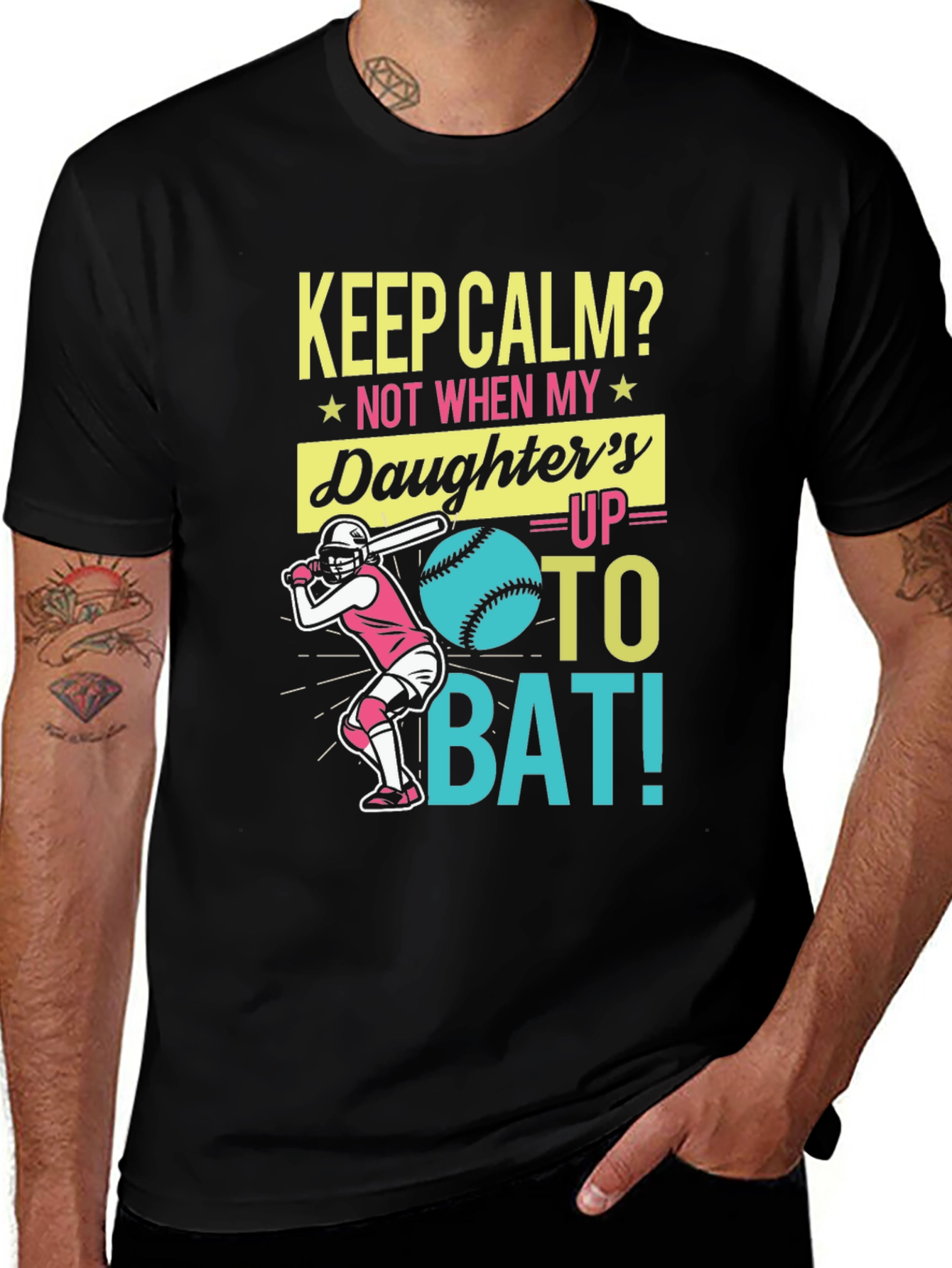Variant 28 of Keep Calm Daughter's Up to Bat T-Shirt