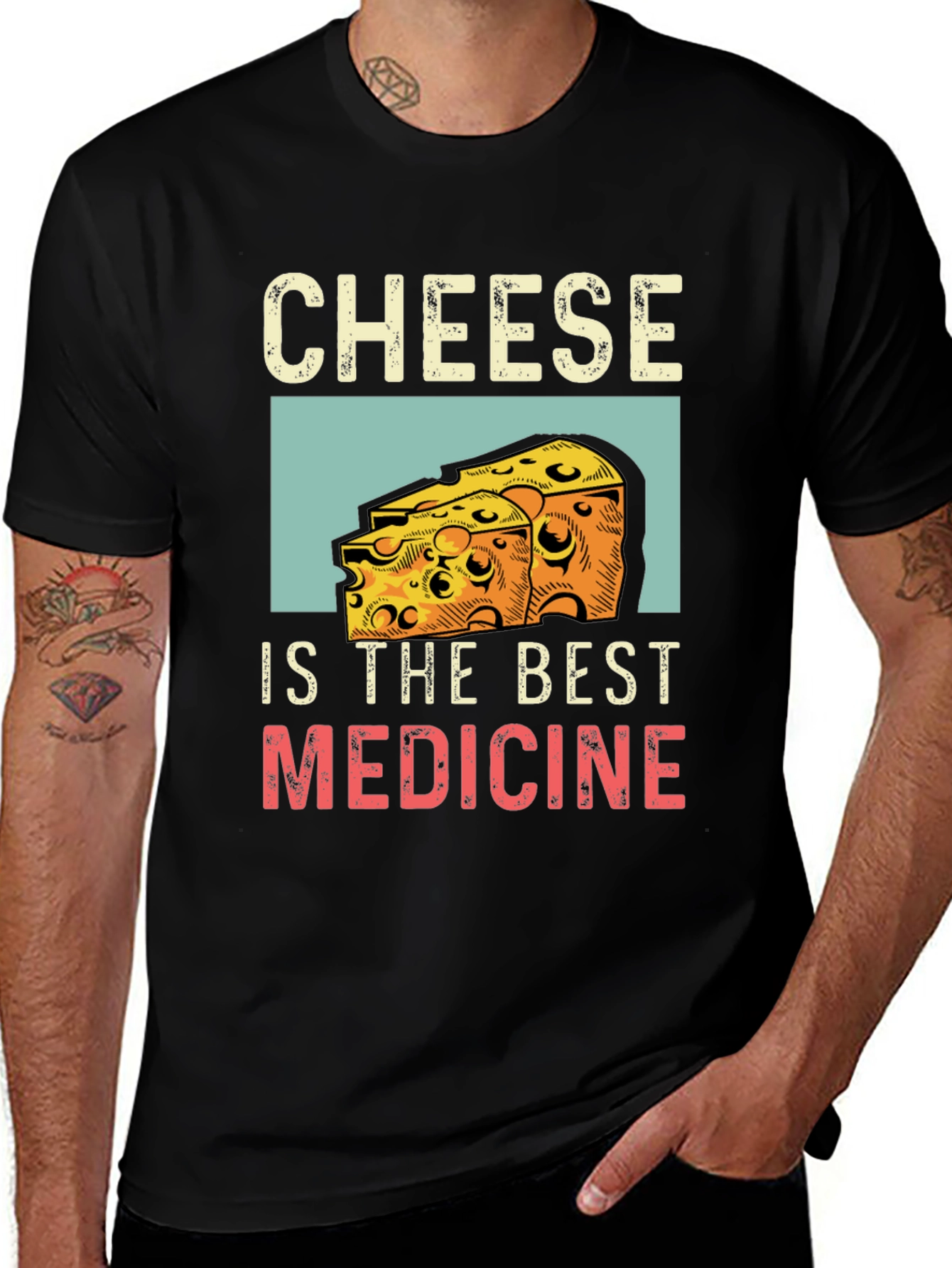 Variant 17 of Cheese is the Best Medicine T-Shirt