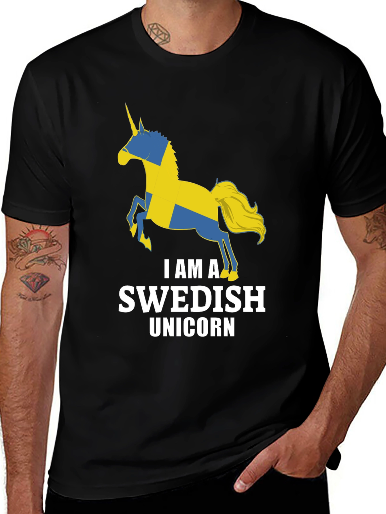 Variant 24 of Swedish Unicorn T-Shirt - Novelty Graphic Tee