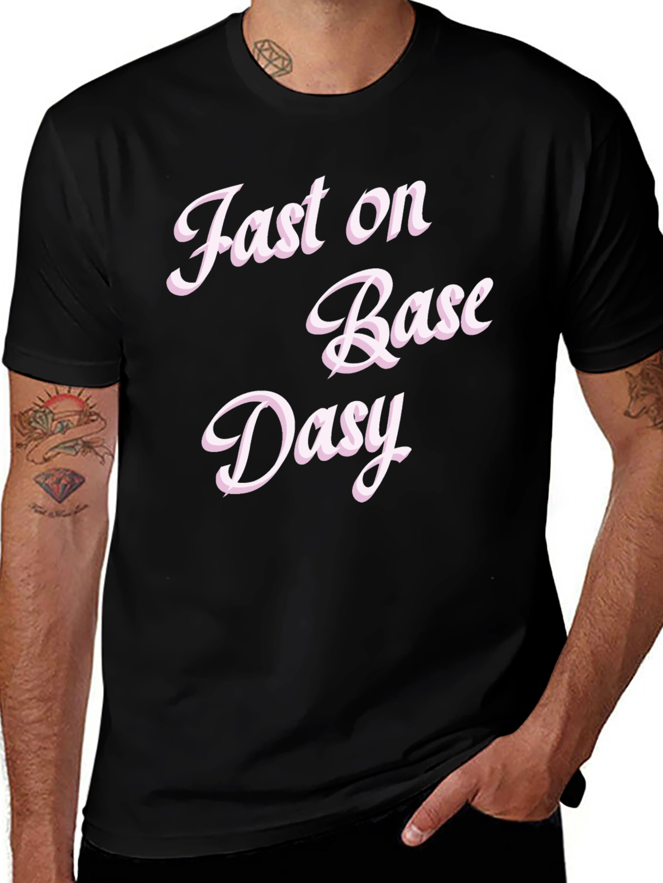Variant 13 of Fast on Base Daisy Black Graphic Tee