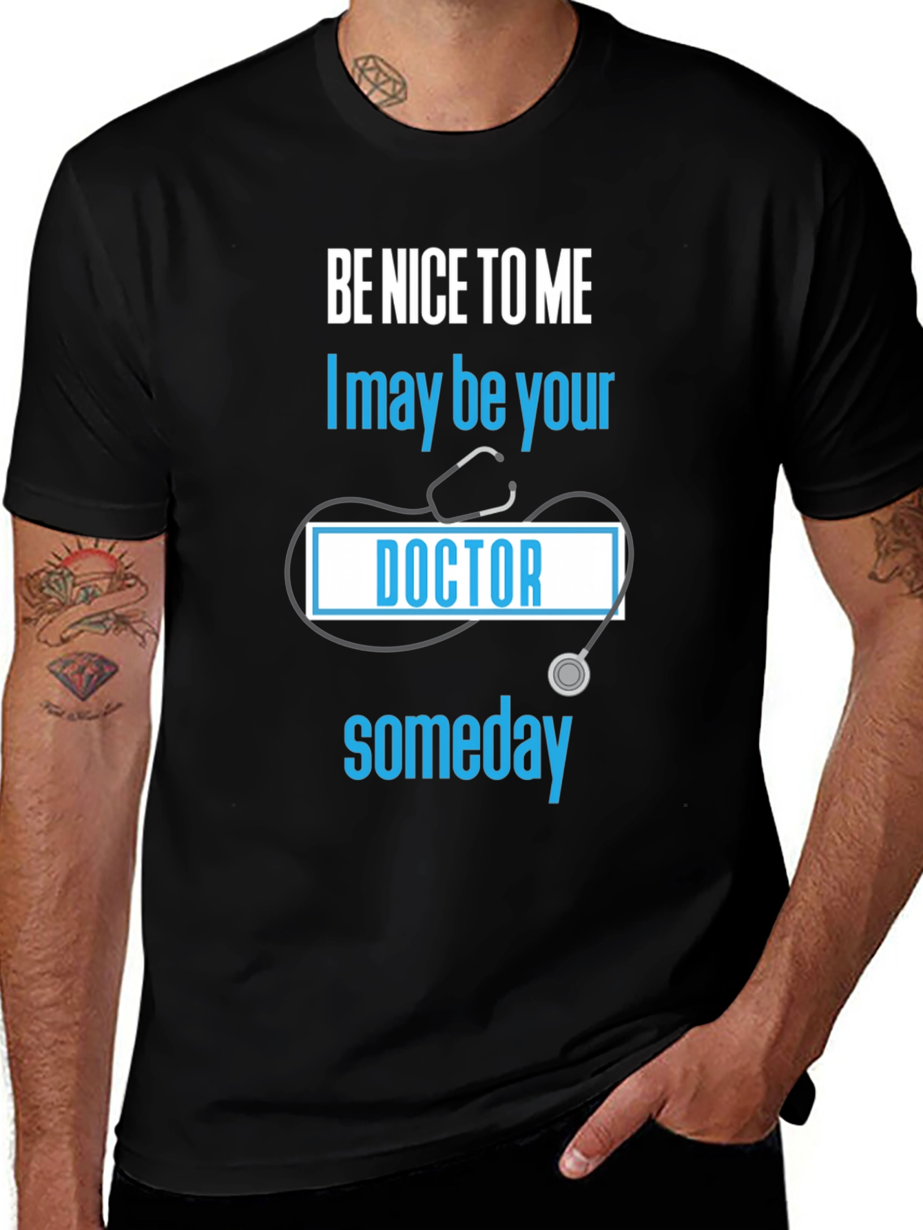 Variant 17 of Be Nice to Me Doctor T-Shirt