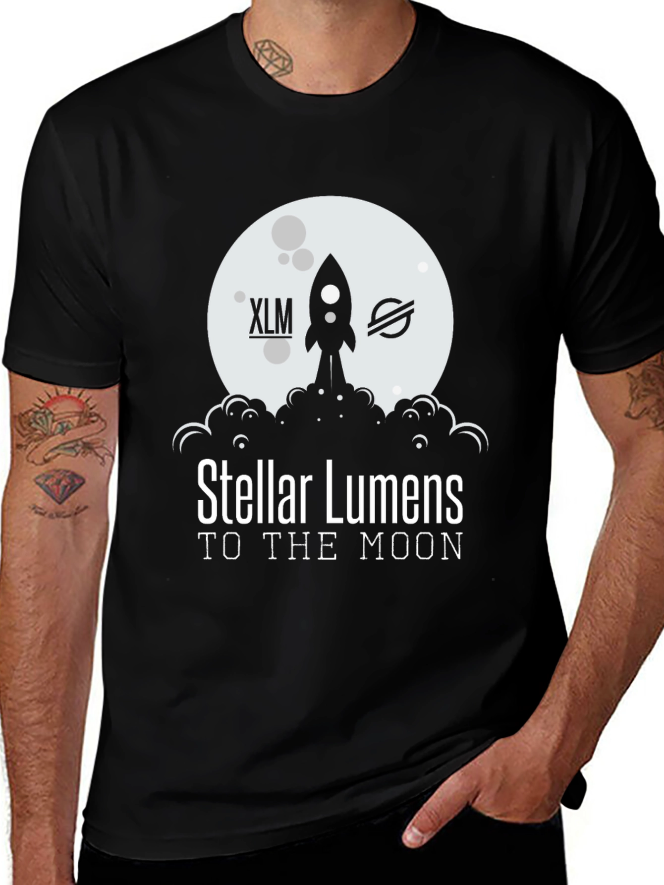 Stellar Lumens Crypto T-Shirt - To The Moon XLM