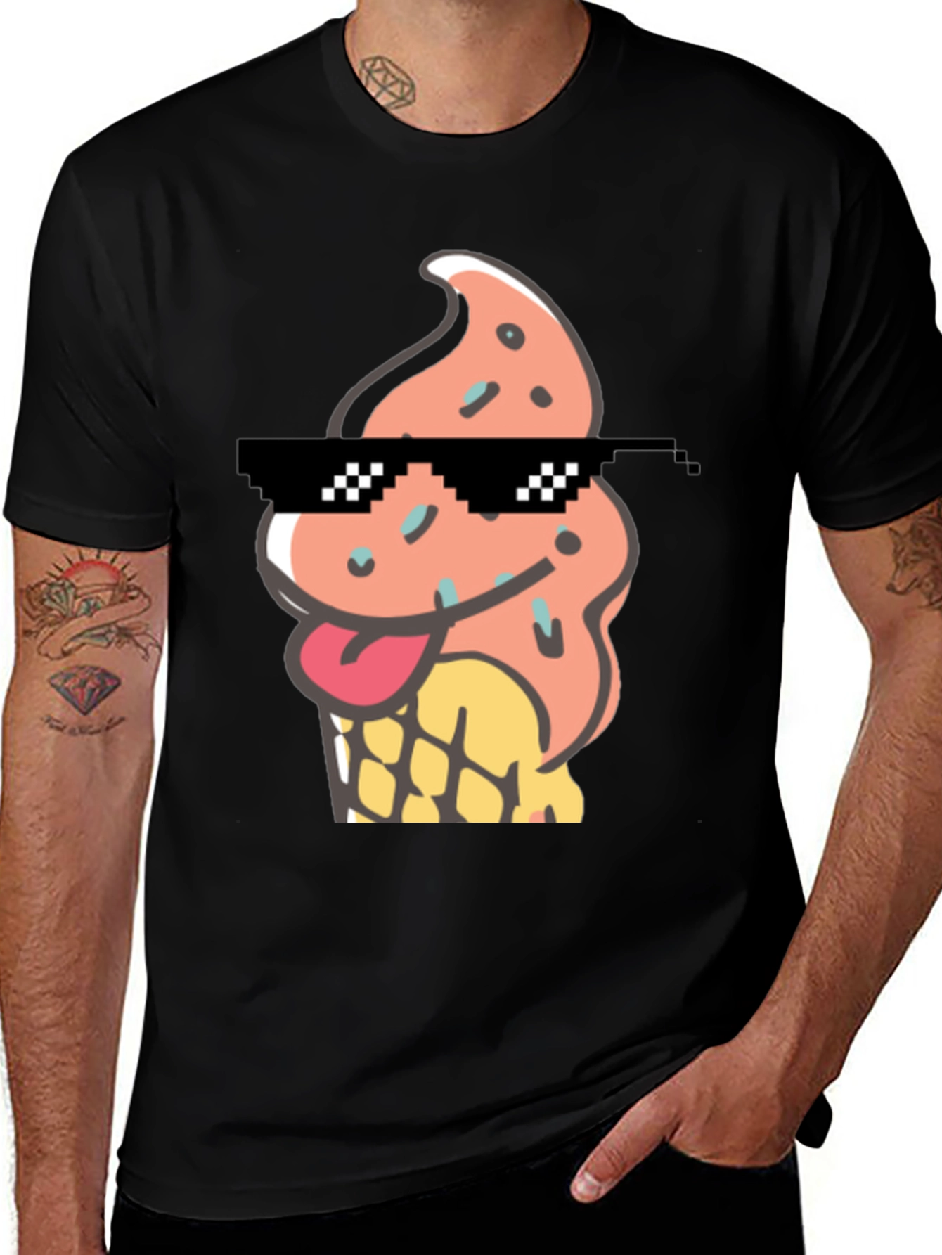 Variant 6 of Cool Ice Cream Cone Graphic Tee