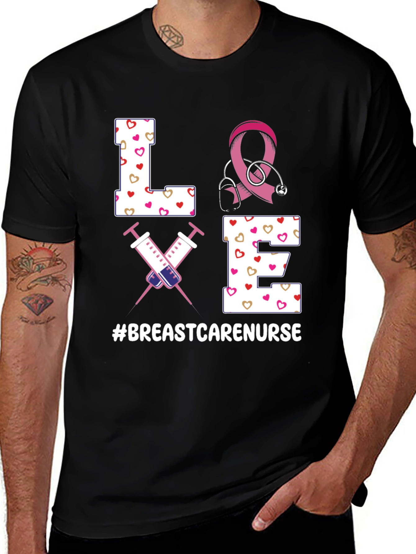Variant 29 of Breast Cancer Awareness Nurse T-Shirt