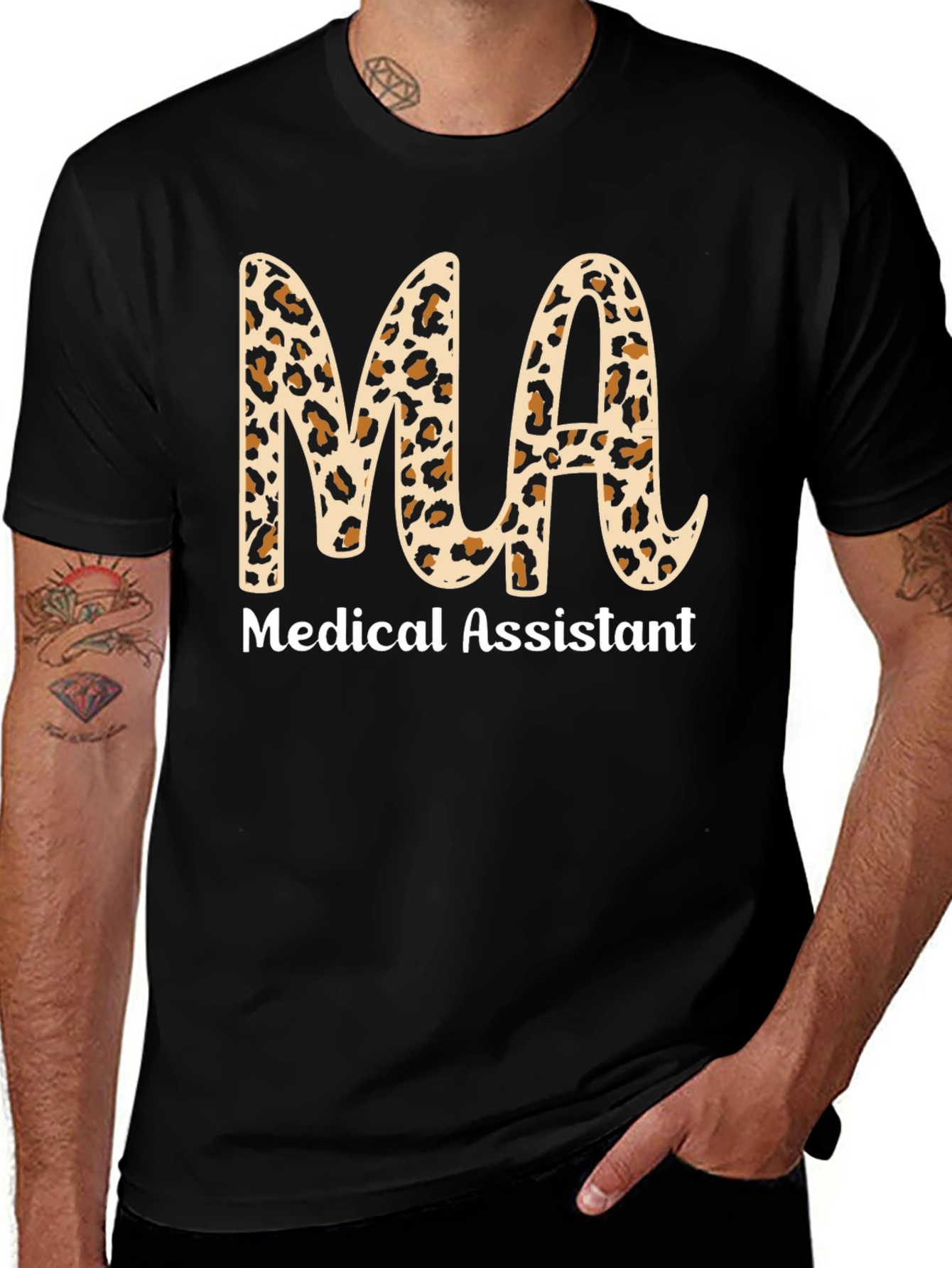 Variant 17 of Medical Assistant Leopard Print T-Shirt