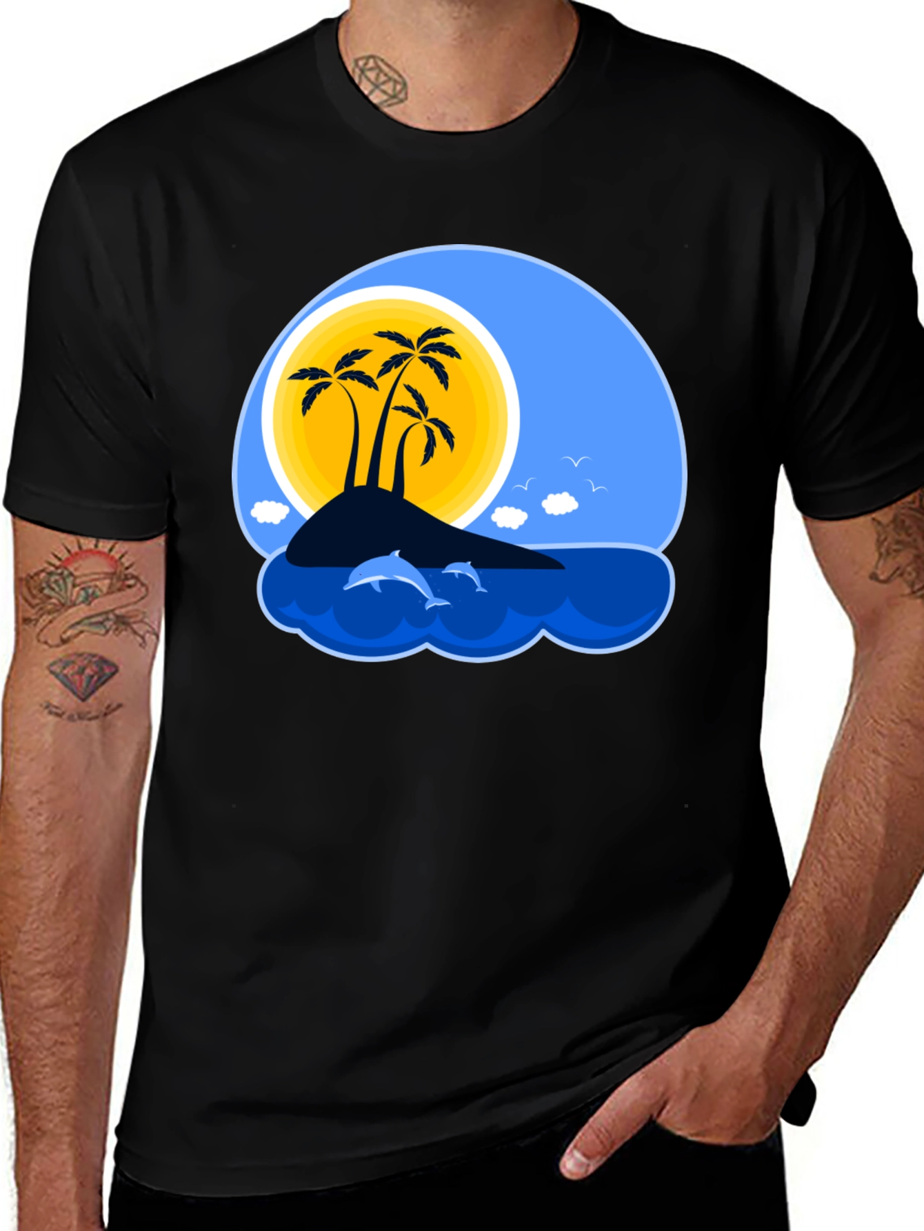 Variant 30 of Island Paradise T-Shirt - Black Tee