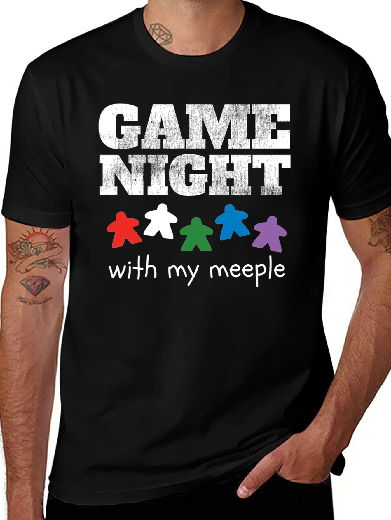 Variant 27 of Game Night with My Meeple Graphic T-Shirt