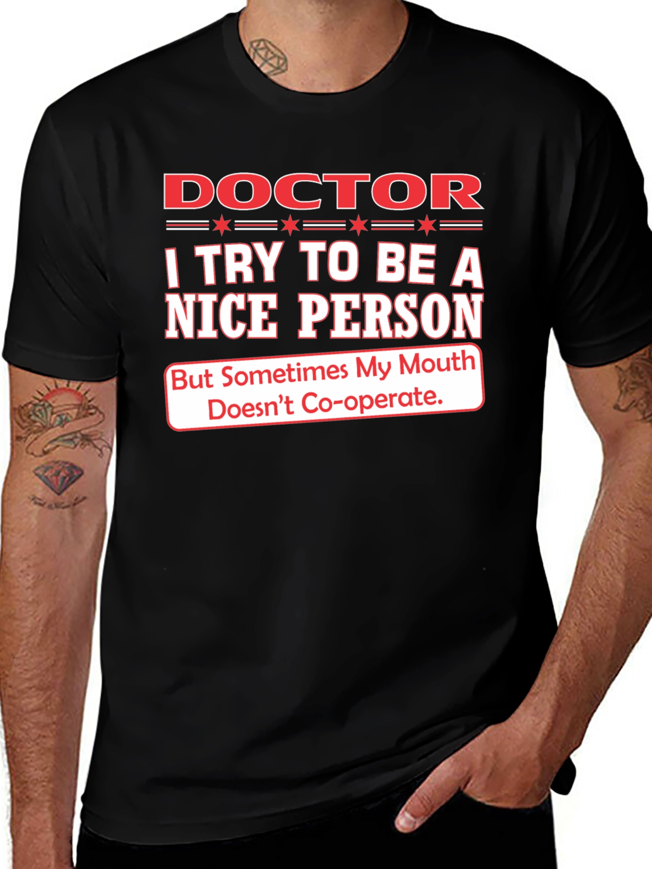 Variant 21 of Doctor Nice Person T-Shirt - Funny Graphic Tee