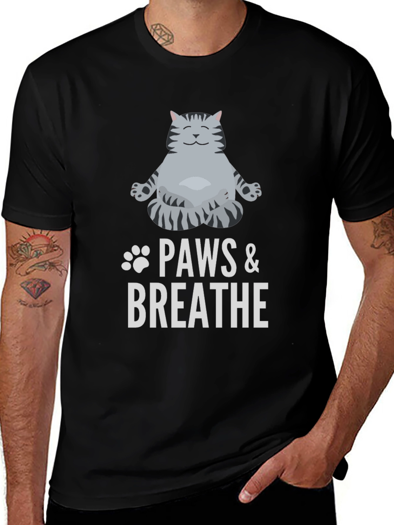 Variant 9 of Paws & Breathe Black Graphic T-Shirt