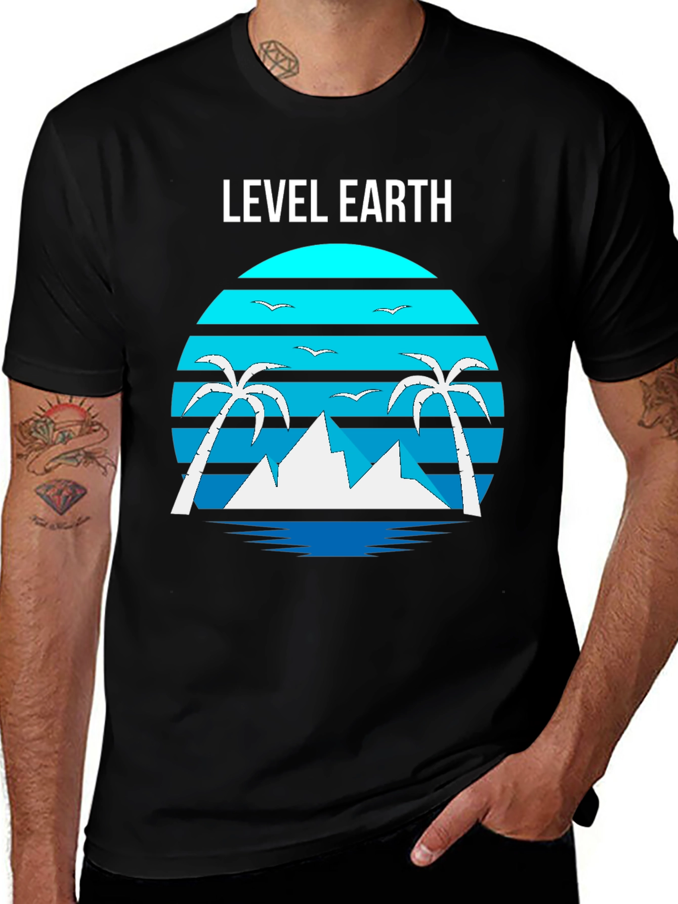 Variant 3 of Level Earth Graphic Tee - Flat Earth Design T-Shirt
