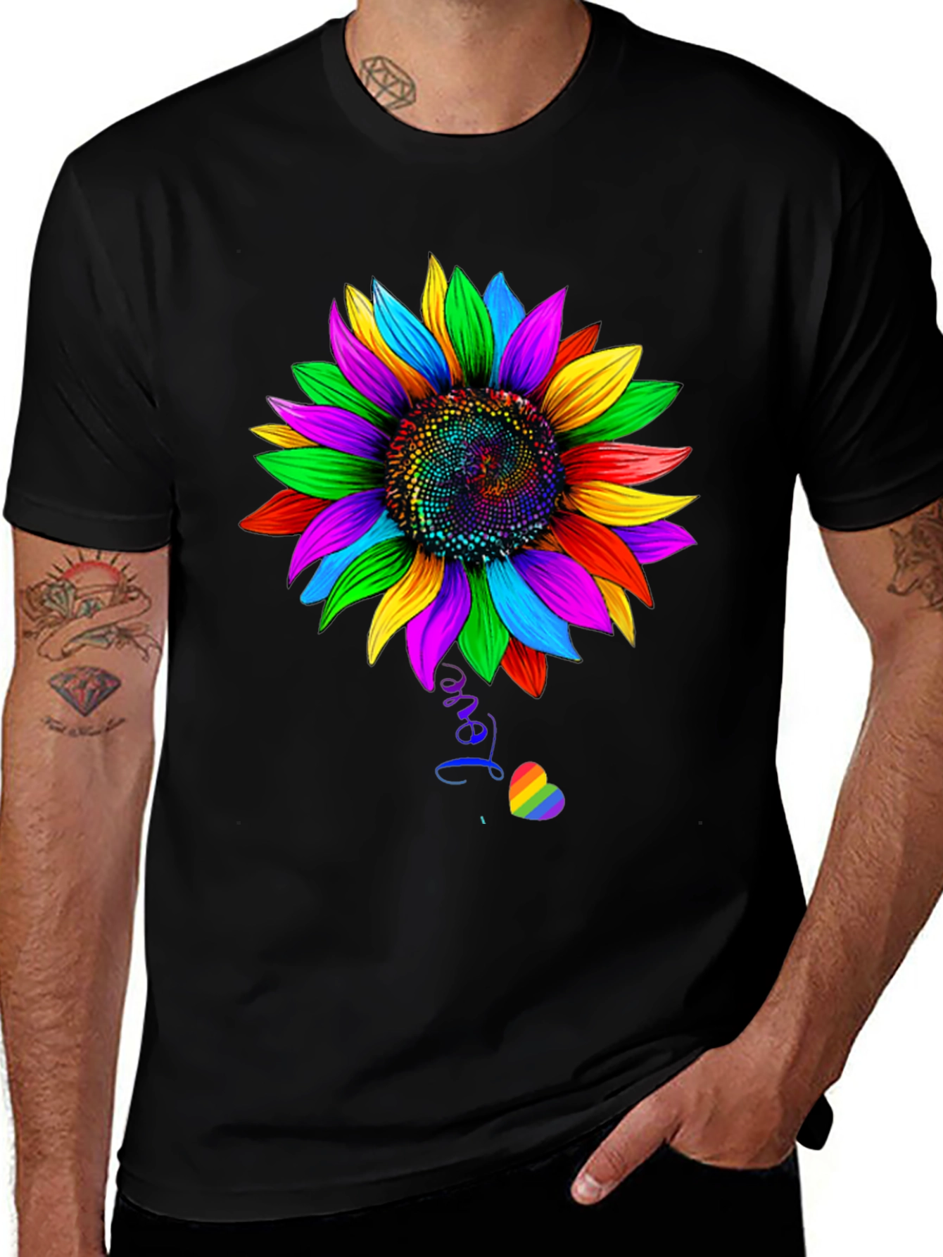 Variant 25 of Rainbow Sunflower Pride T-Shirt