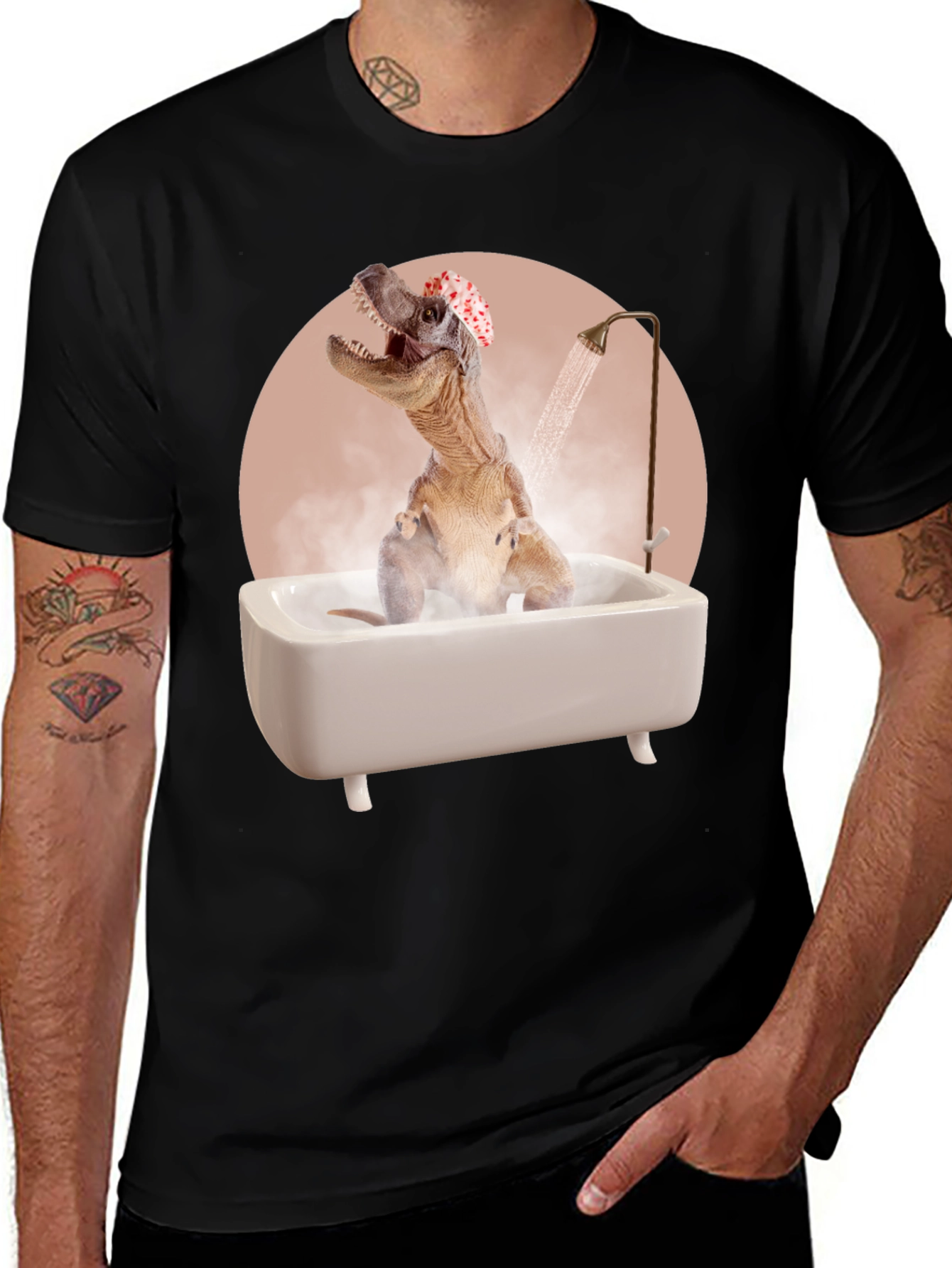 Variant 10 of Dino Bath T-Shirt - Funny T-Rex in Tub Tee