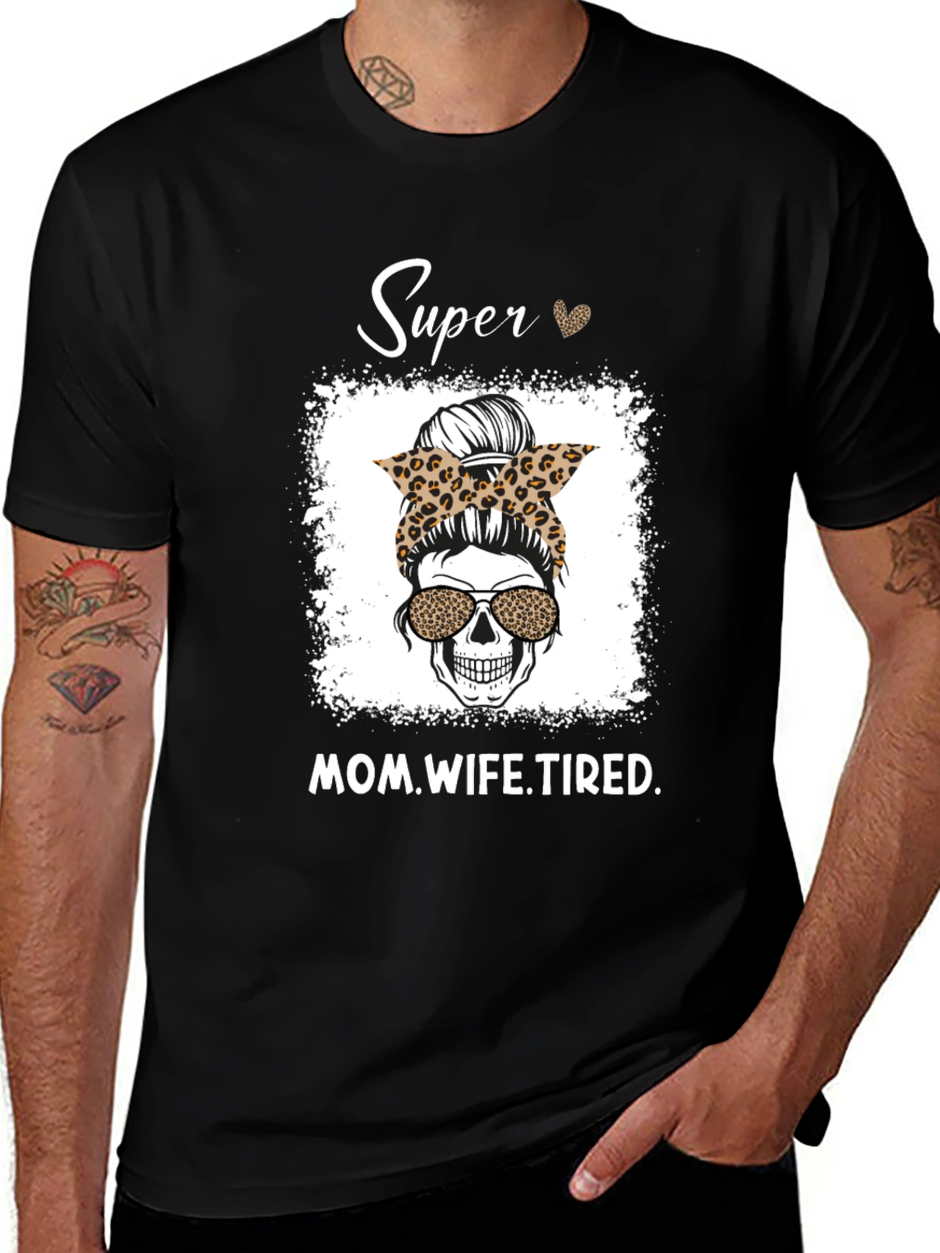 Variant 7 of Super Mom Wife Tired Graphic Tee