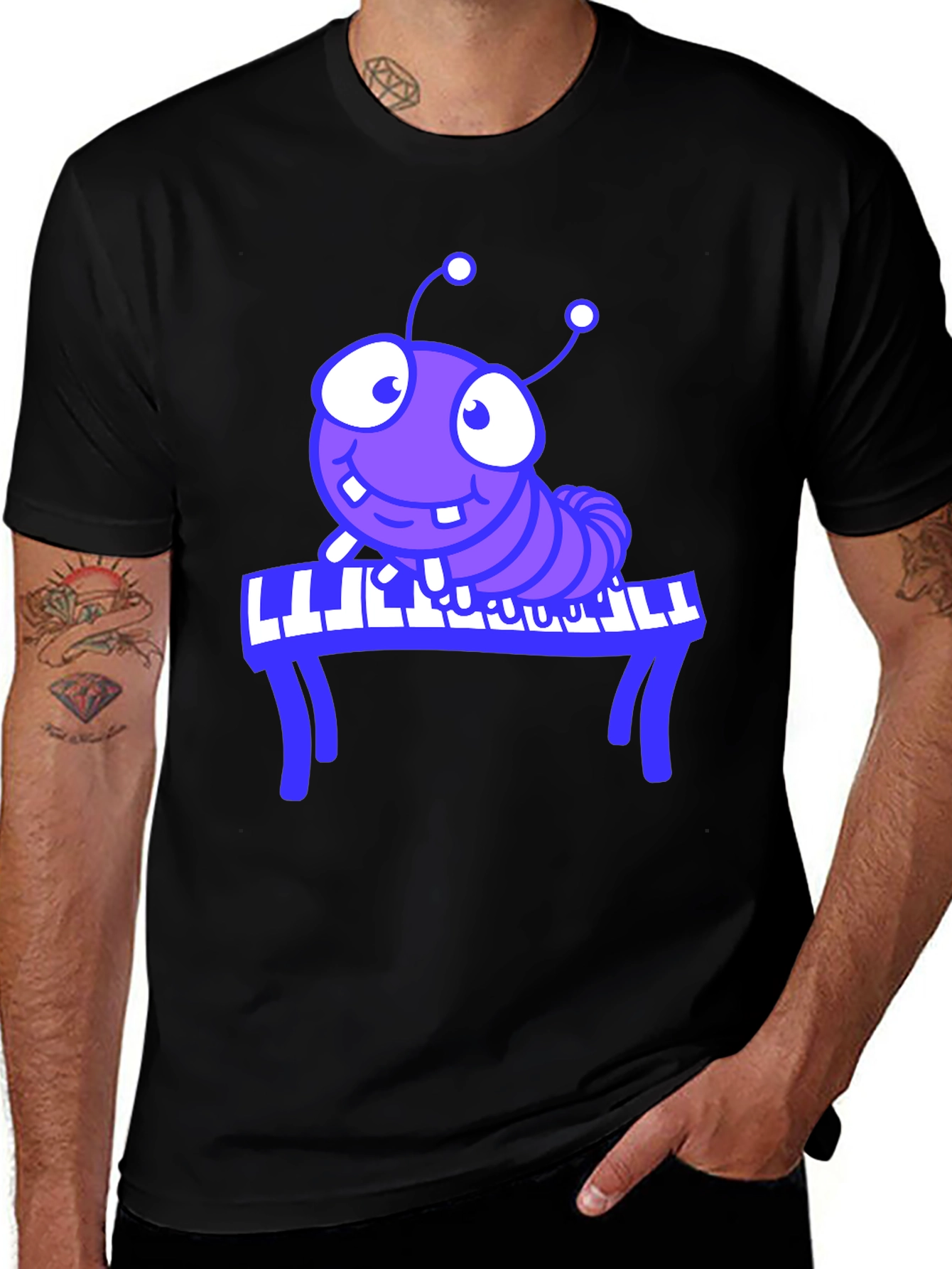 Variant 5 of Piano Bug Graphic T-Shirt