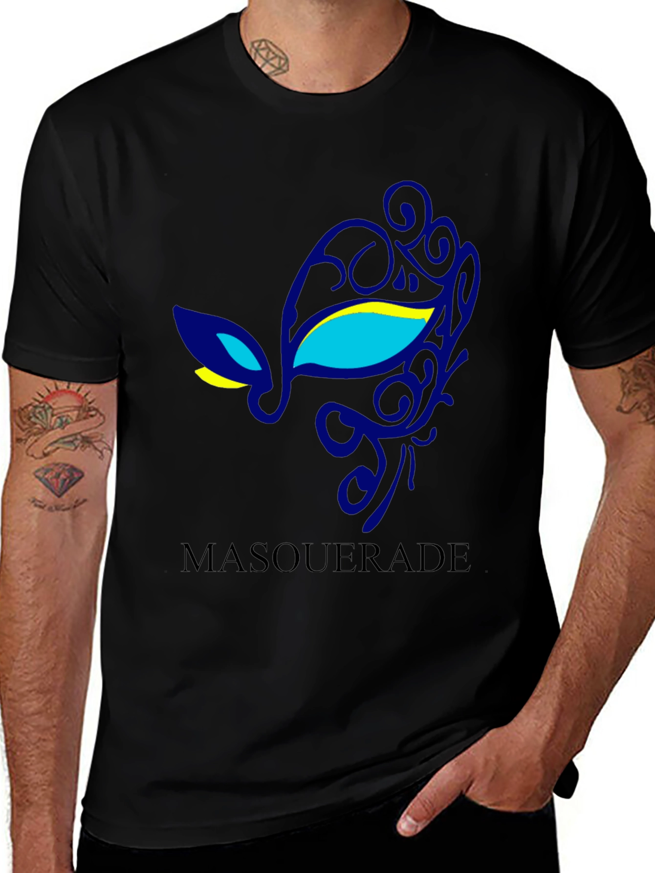 Variant 17 of Masquerade Mask T-Shirt - Stylish Graphic Tee