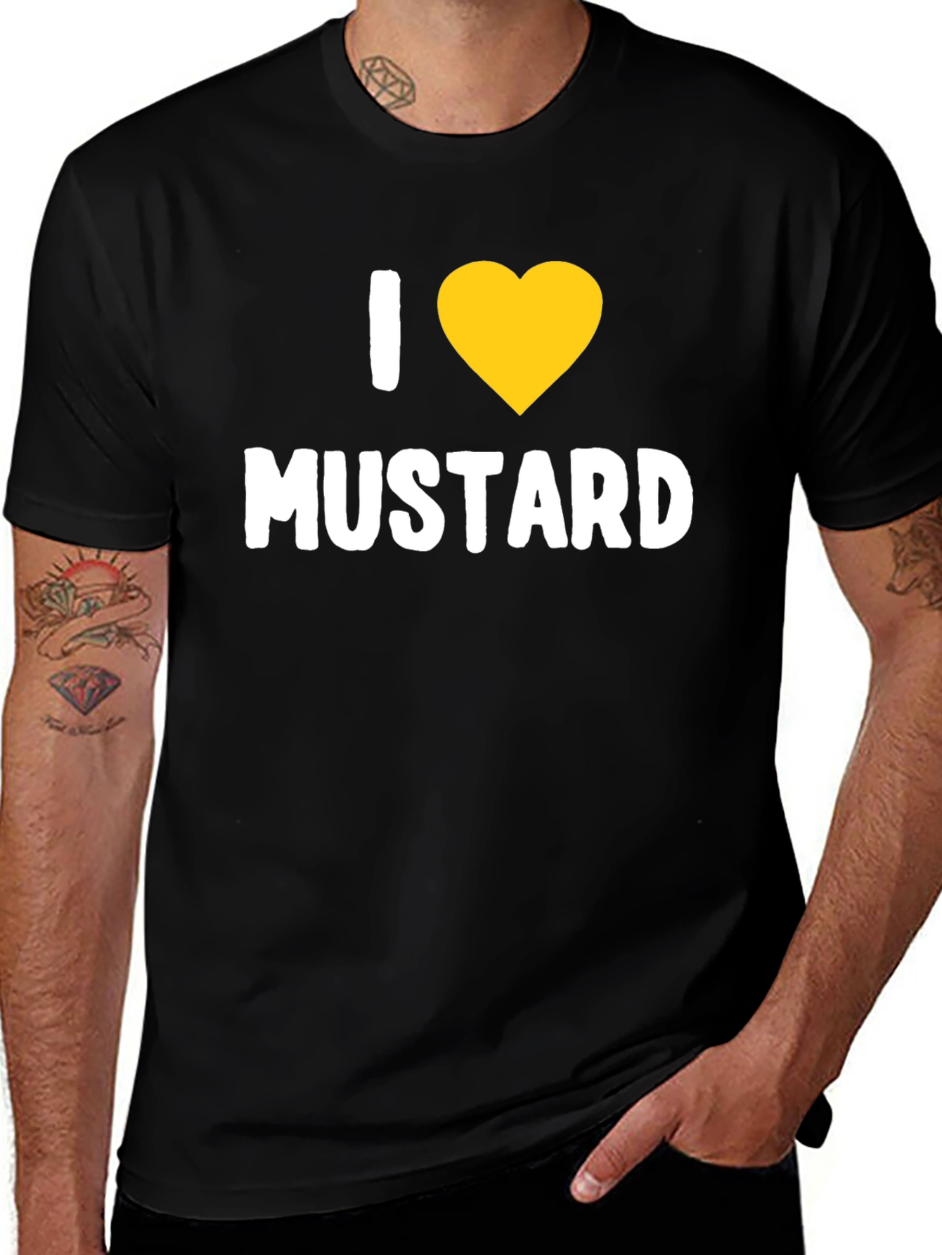 Variant 27 of I Heart Mustard T-Shirt - Novelty Graphic Tee
