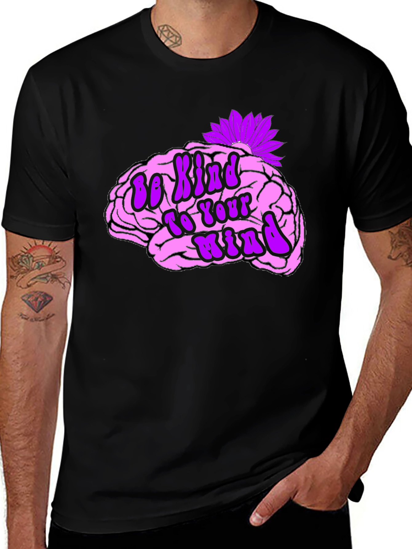 Black Be Kind To Your Mind Black Tee main image
