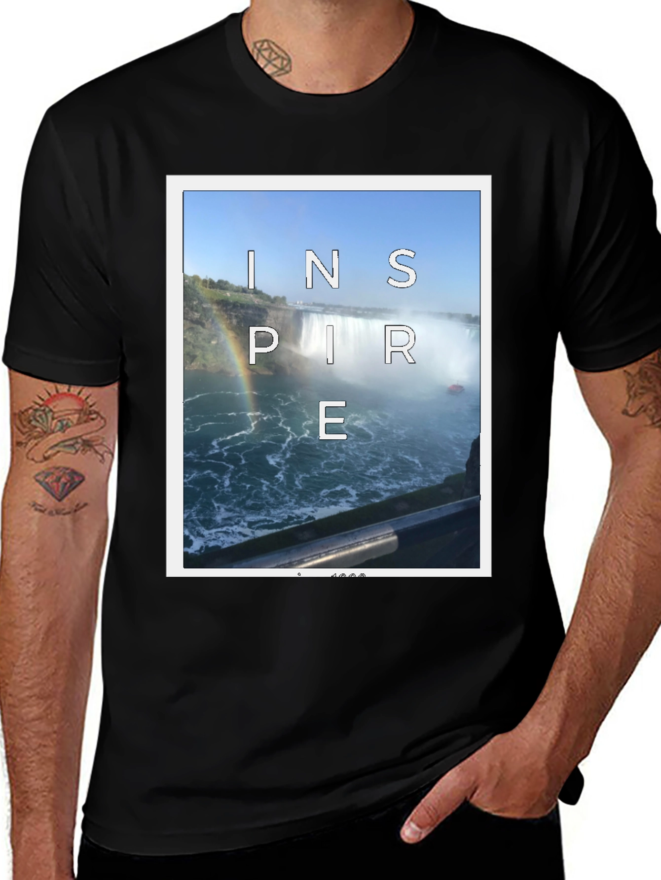 Variant 13 of Inspire Niagara Falls Graphic Tee - Black