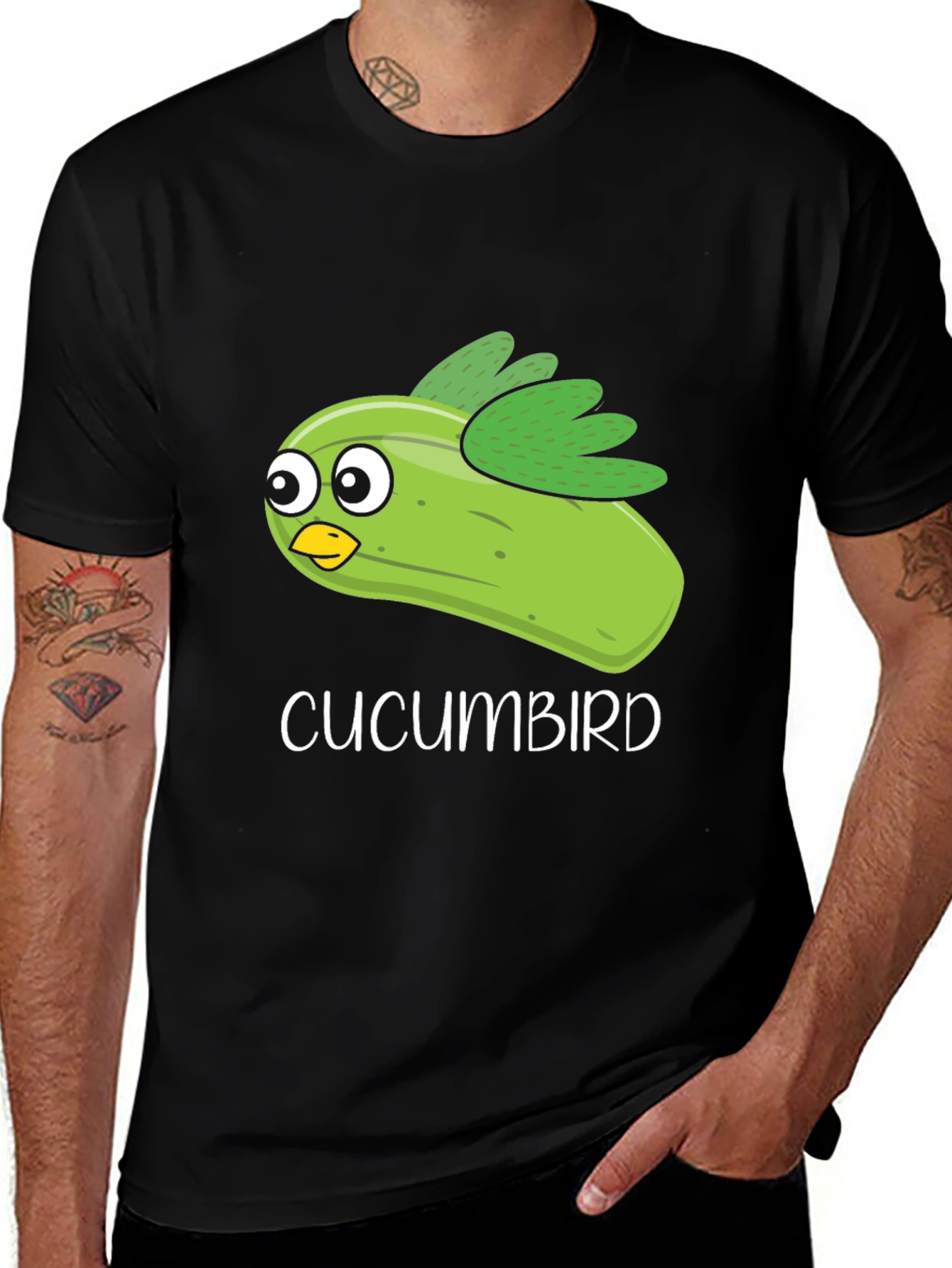 Cucumbird Graphic T-Shirt - Funny Animal Tee