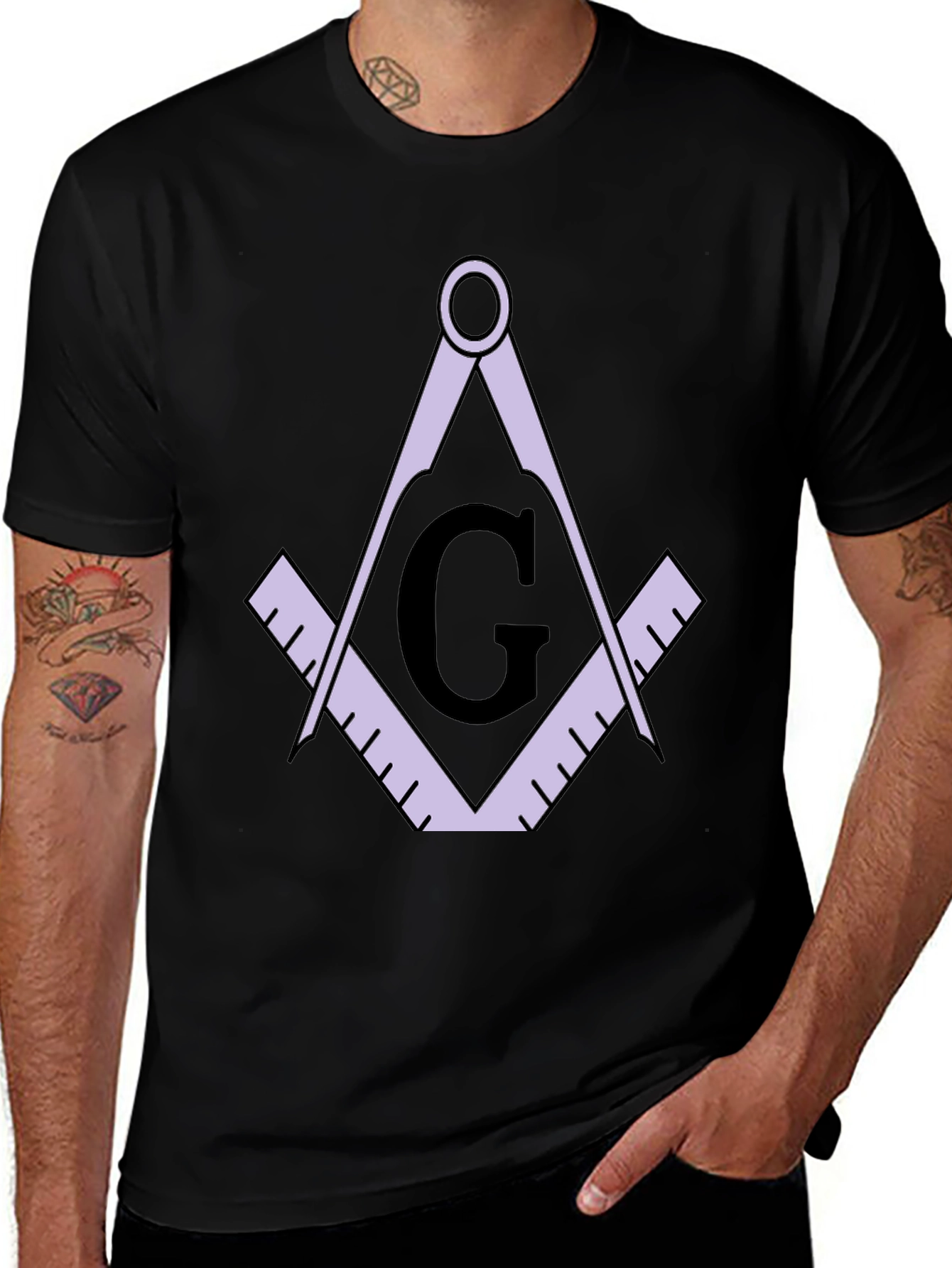 Masonic T-Shirt Square and Compasses Graphic Tee