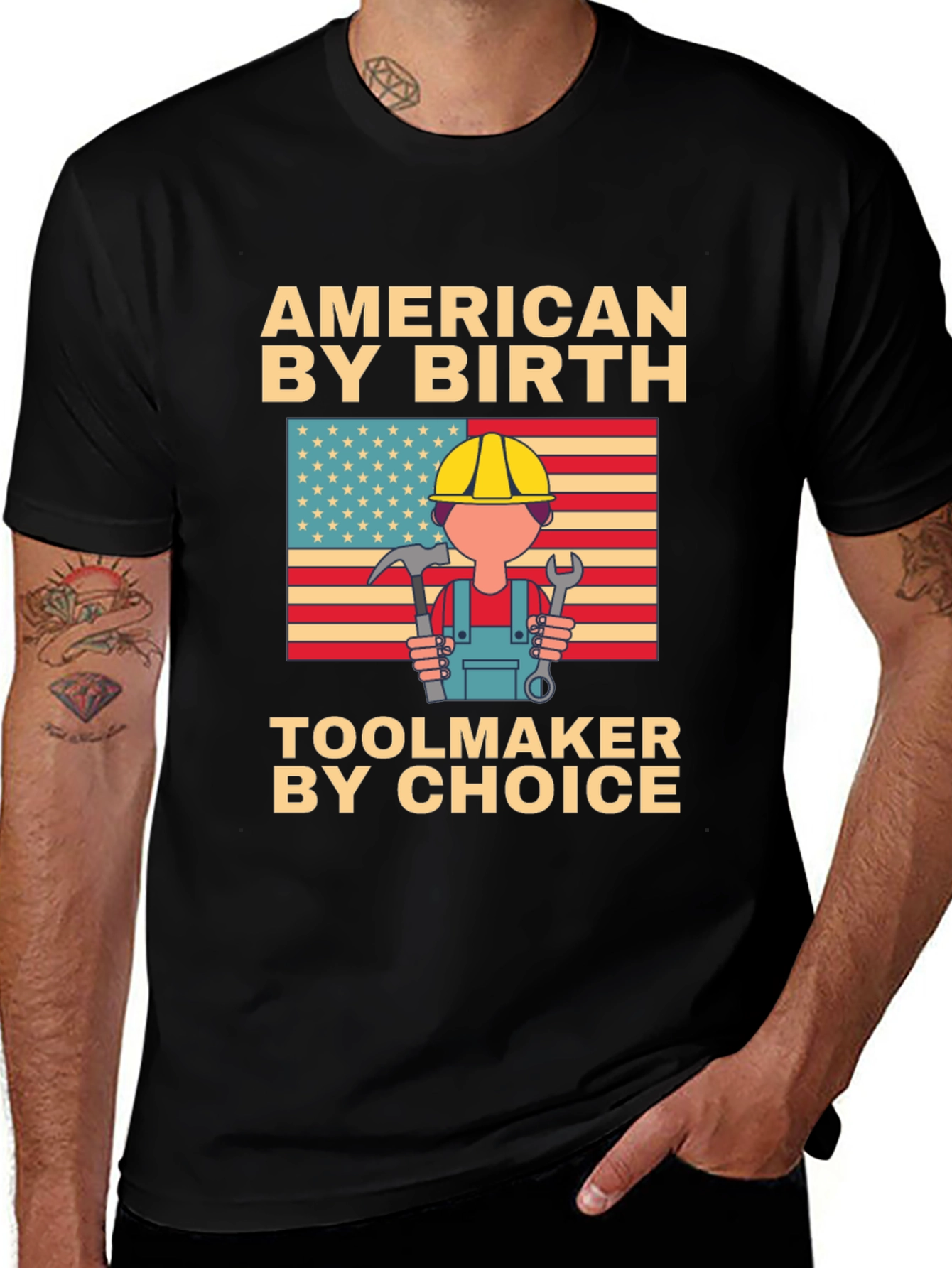 American By Birth Toolmaker T-Shirt
