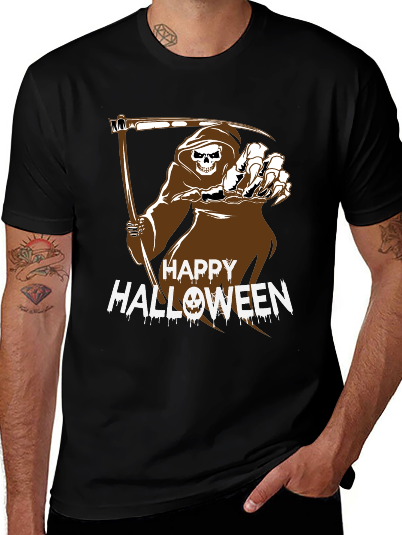 Happy Halloween Reaper Graphic Tee