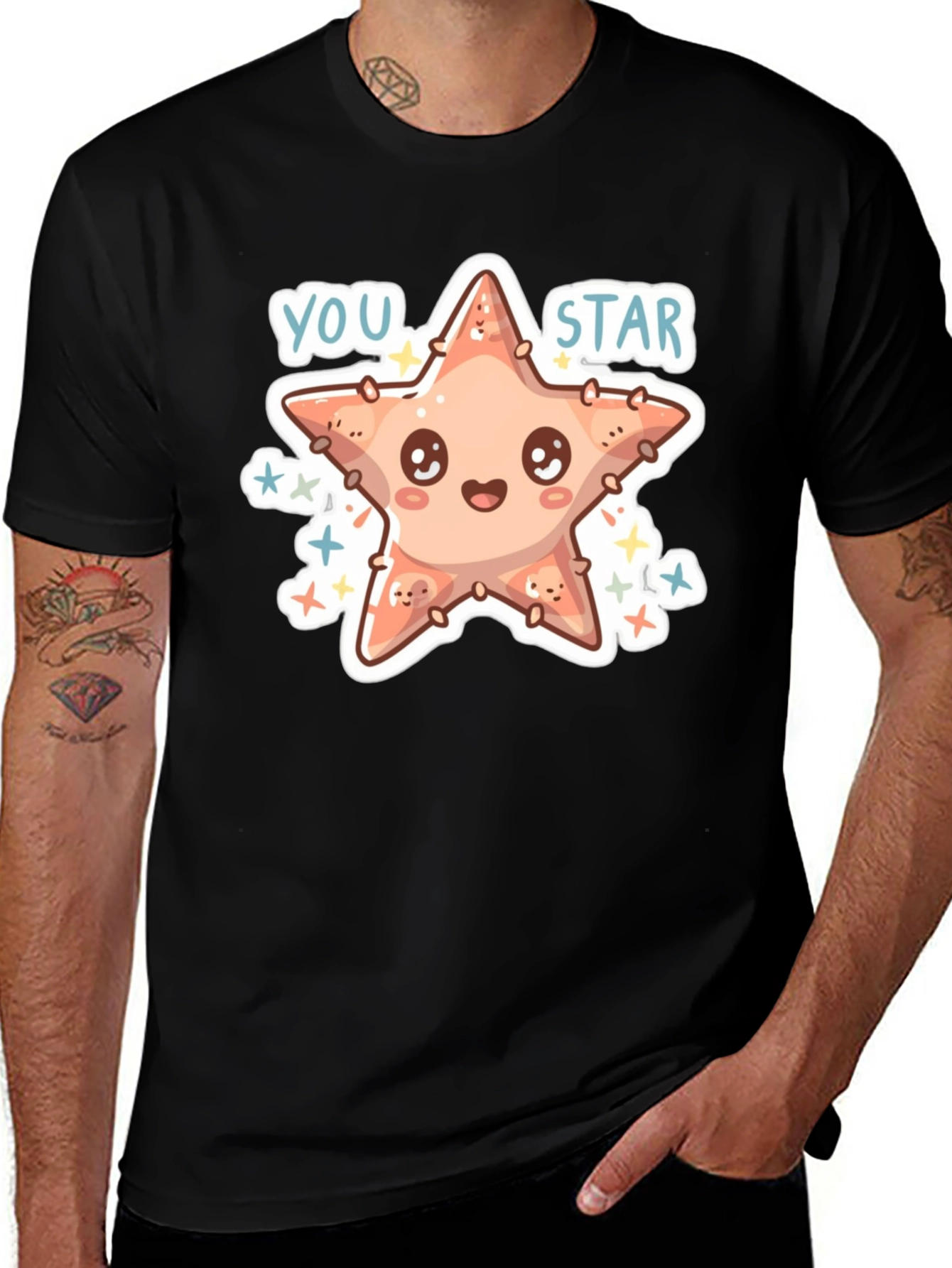 Variant 17 of Cute Starfish Graphic Tee - You Star!