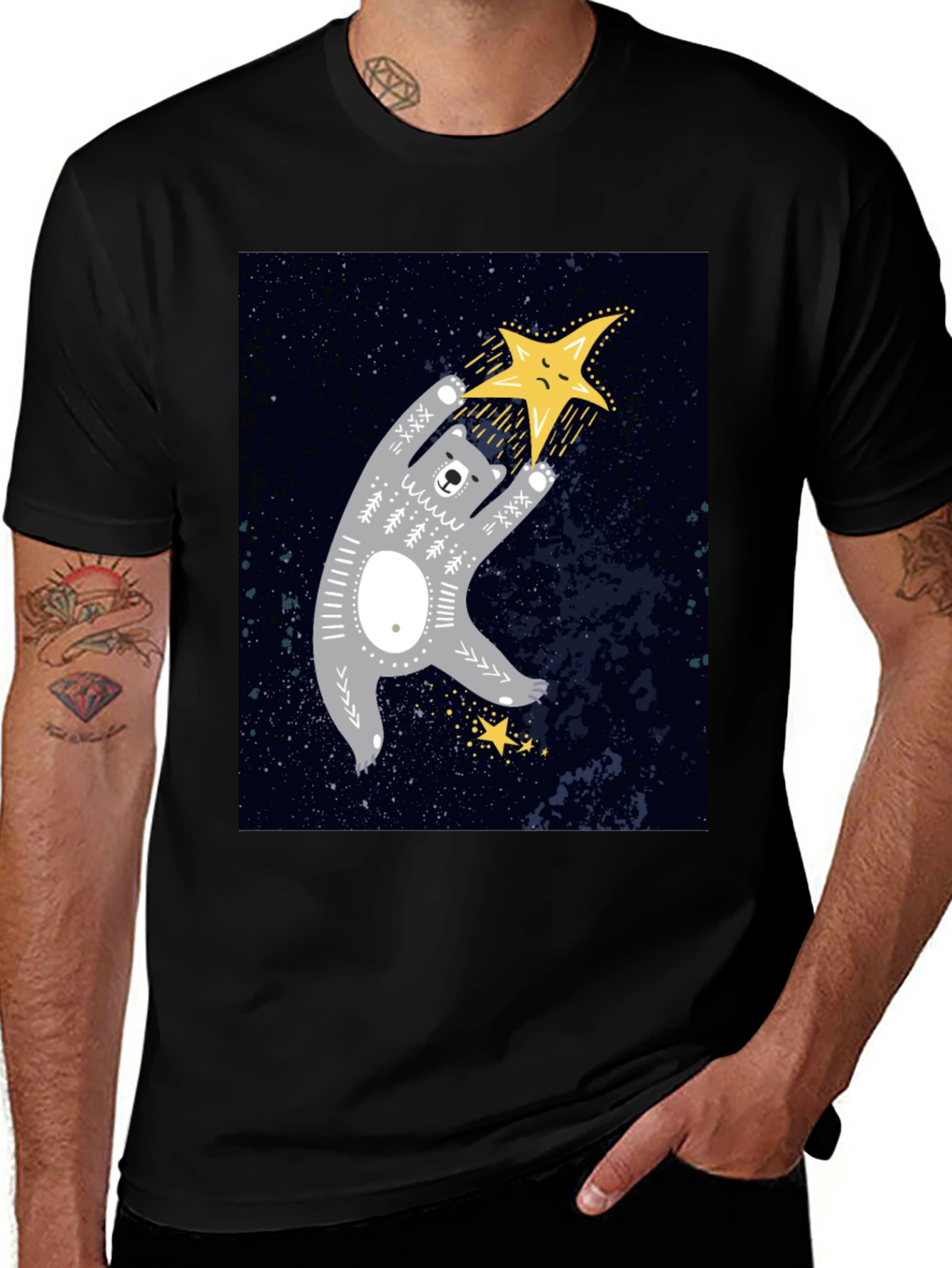 Variant 26 of Bear Reaching for Star T-Shirt