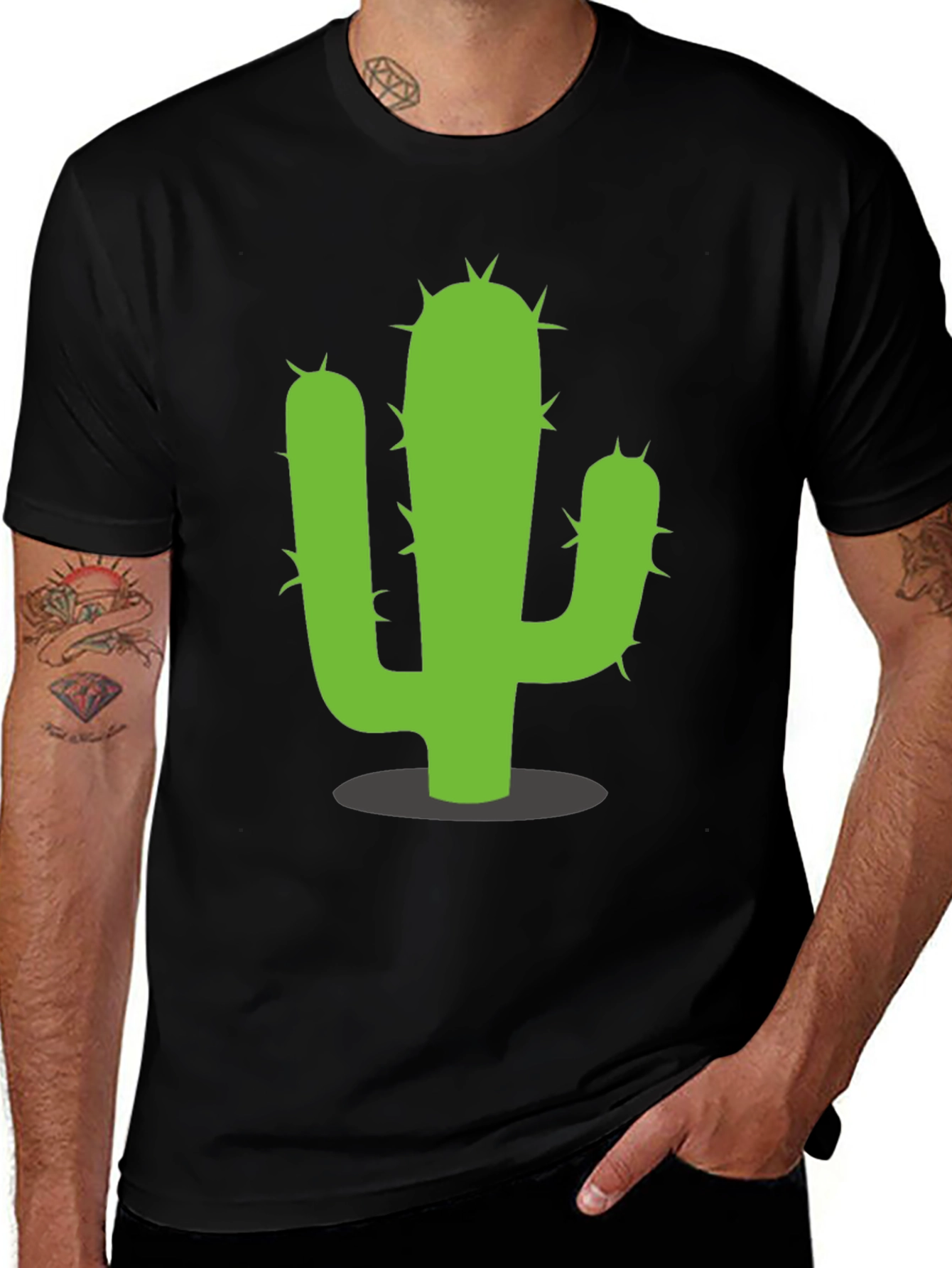 Cactus Graphic Tee - Black Cotton