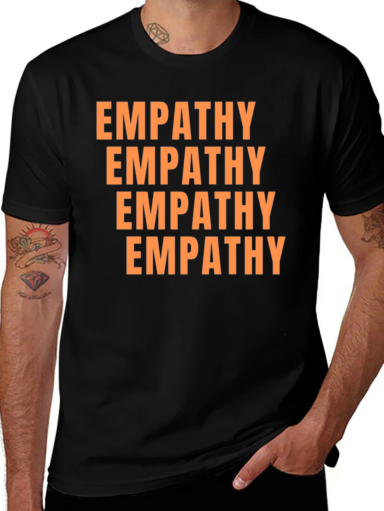 Variant 7 of Empathy Graphic Tee - Unisex Black Cotton T-Shirt
