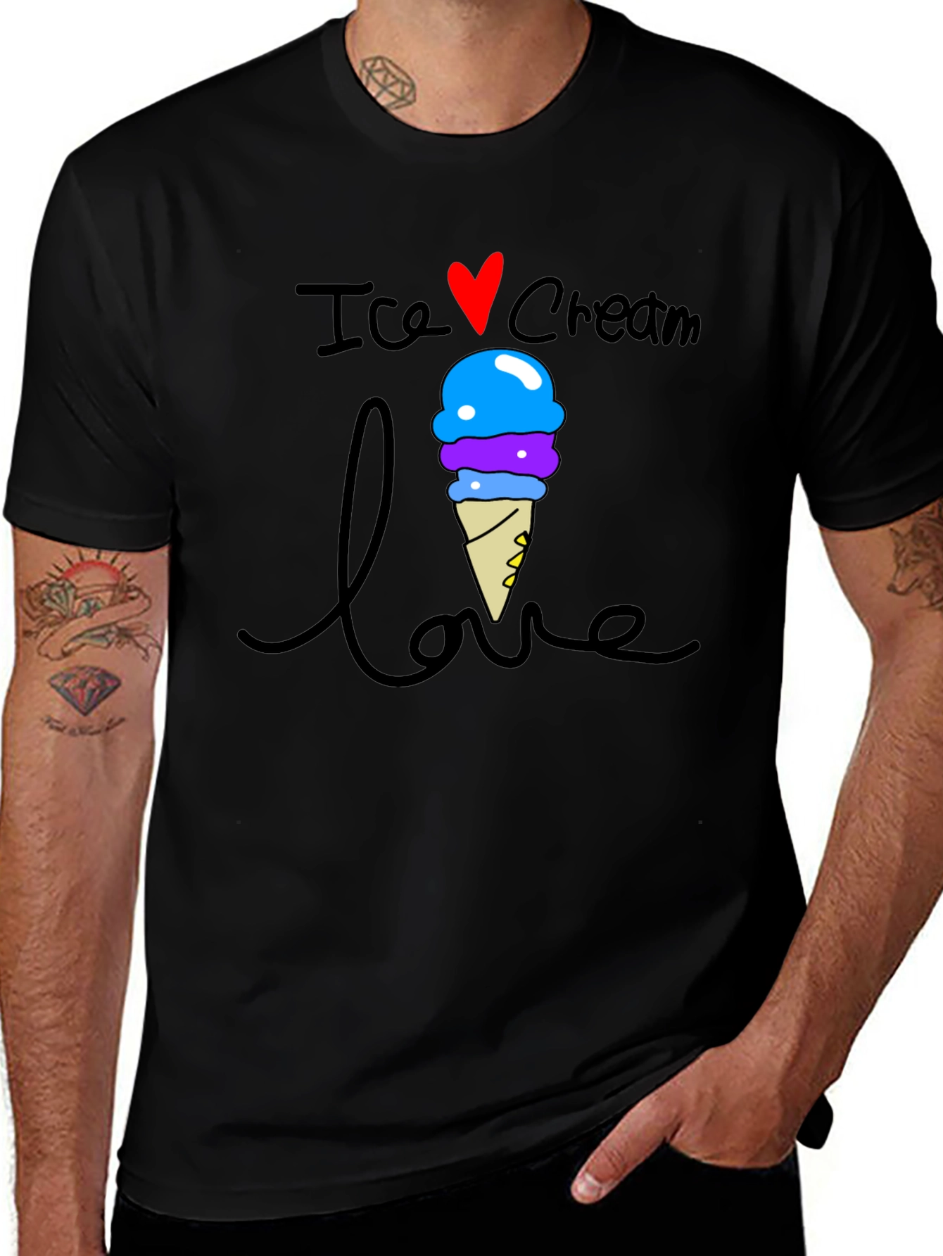 Variant 27 of Ice Cream Love Graphic Tee - Stylish & Fun!