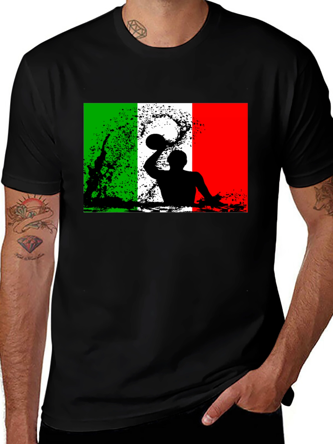 Italy Water Polo T-Shirt - Italian Flag Design