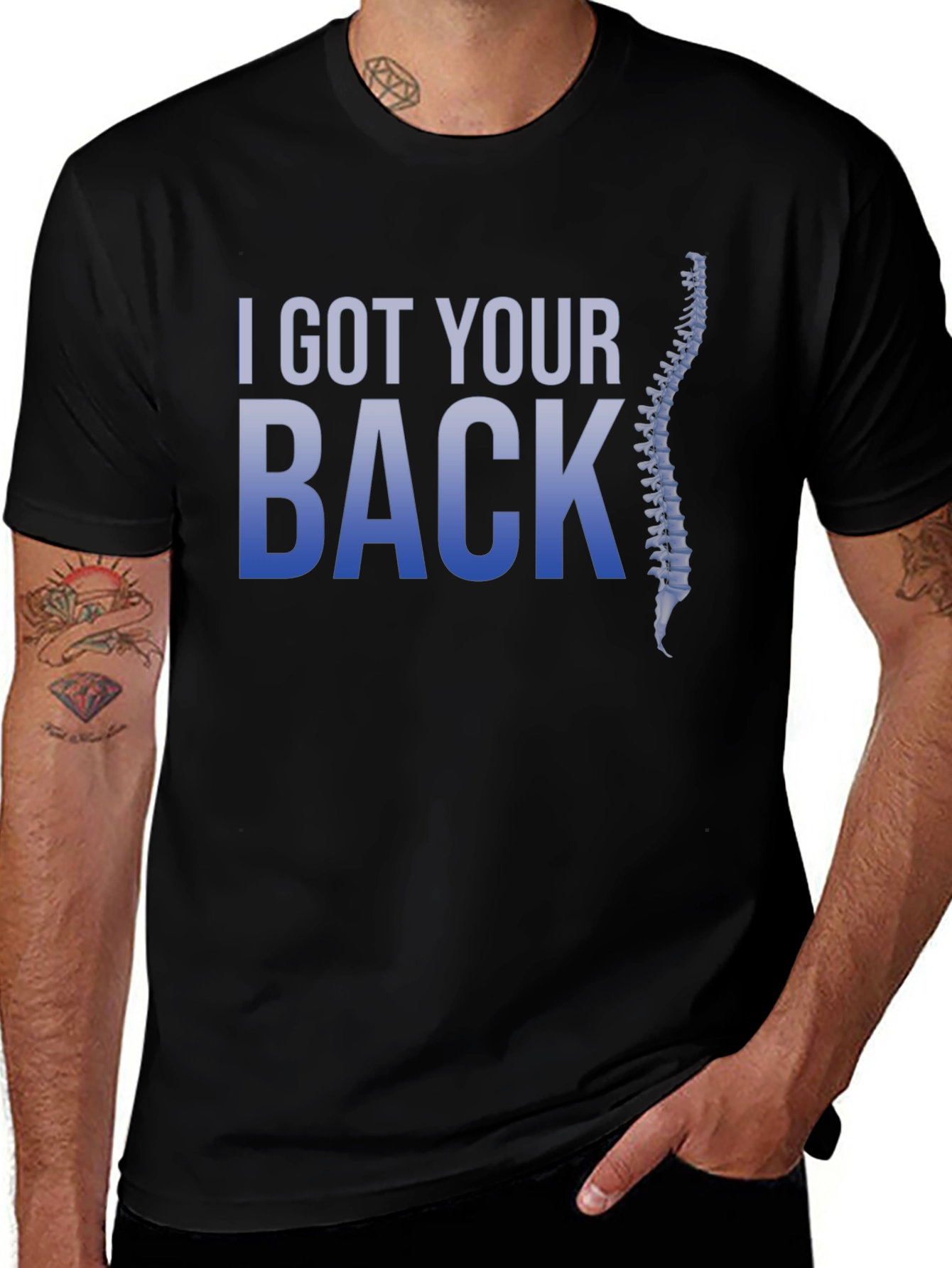 Variant 23 of I Got Your Back T-Shirt - Chiropractic Spine Design