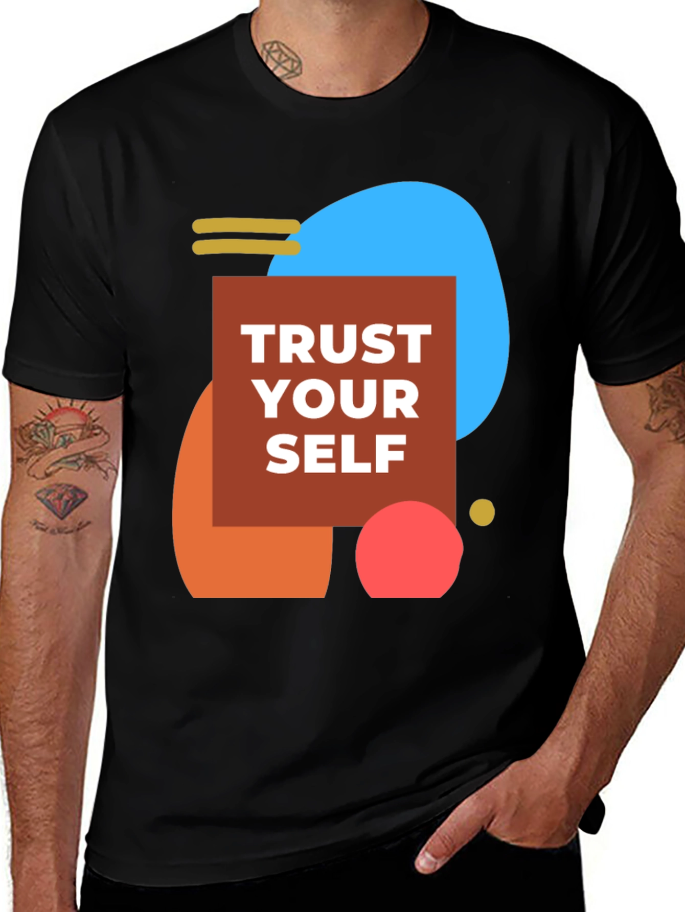 Variant 10 of Trust Yourself Graphic Tee - Modern Abstract Design