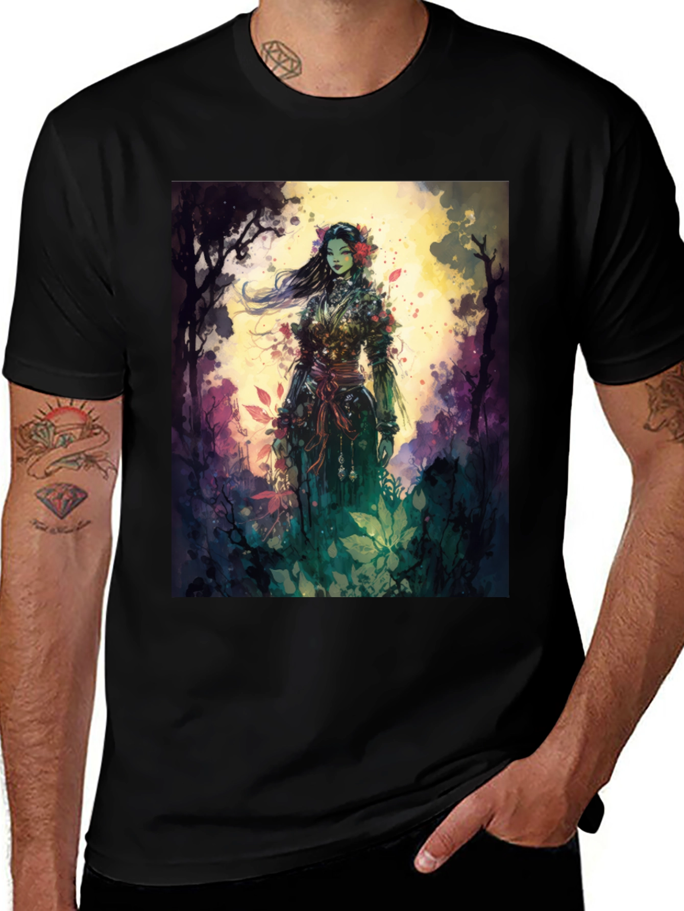 Variant 5 of Enchanting Forest Spirit Graphic Tee