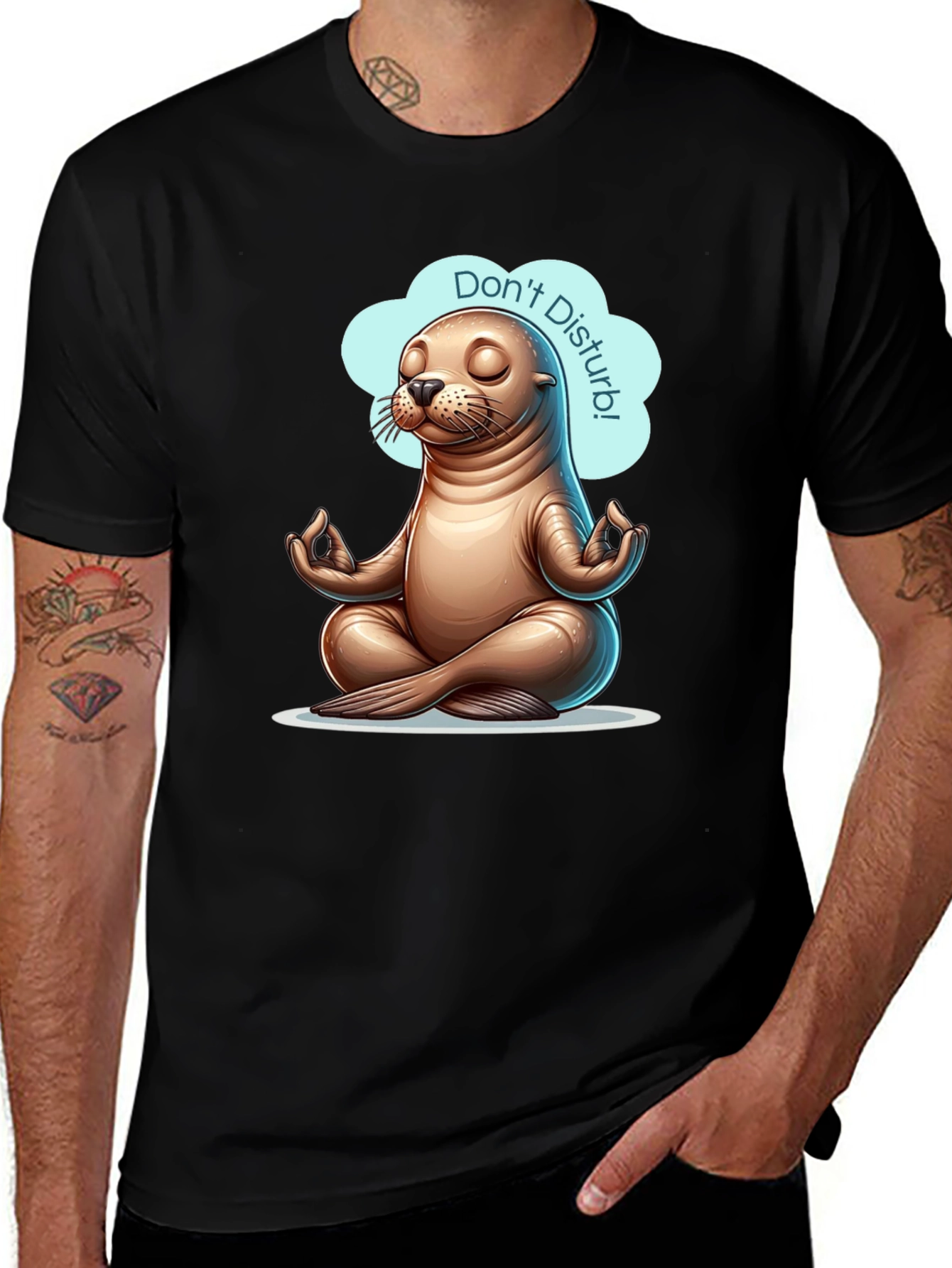 Variant 11 of Meditating Seal T-Shirt - Don't Disturb