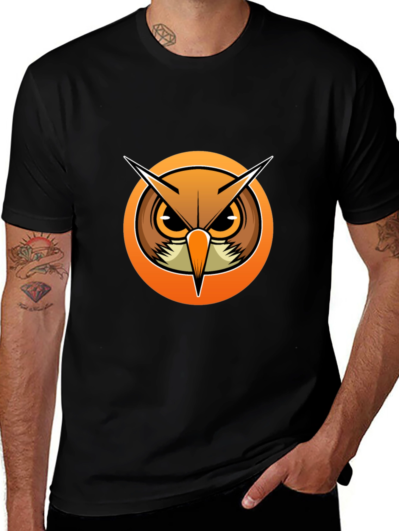 Variant 28 of Owl Logo Graphic Print T-Shirt