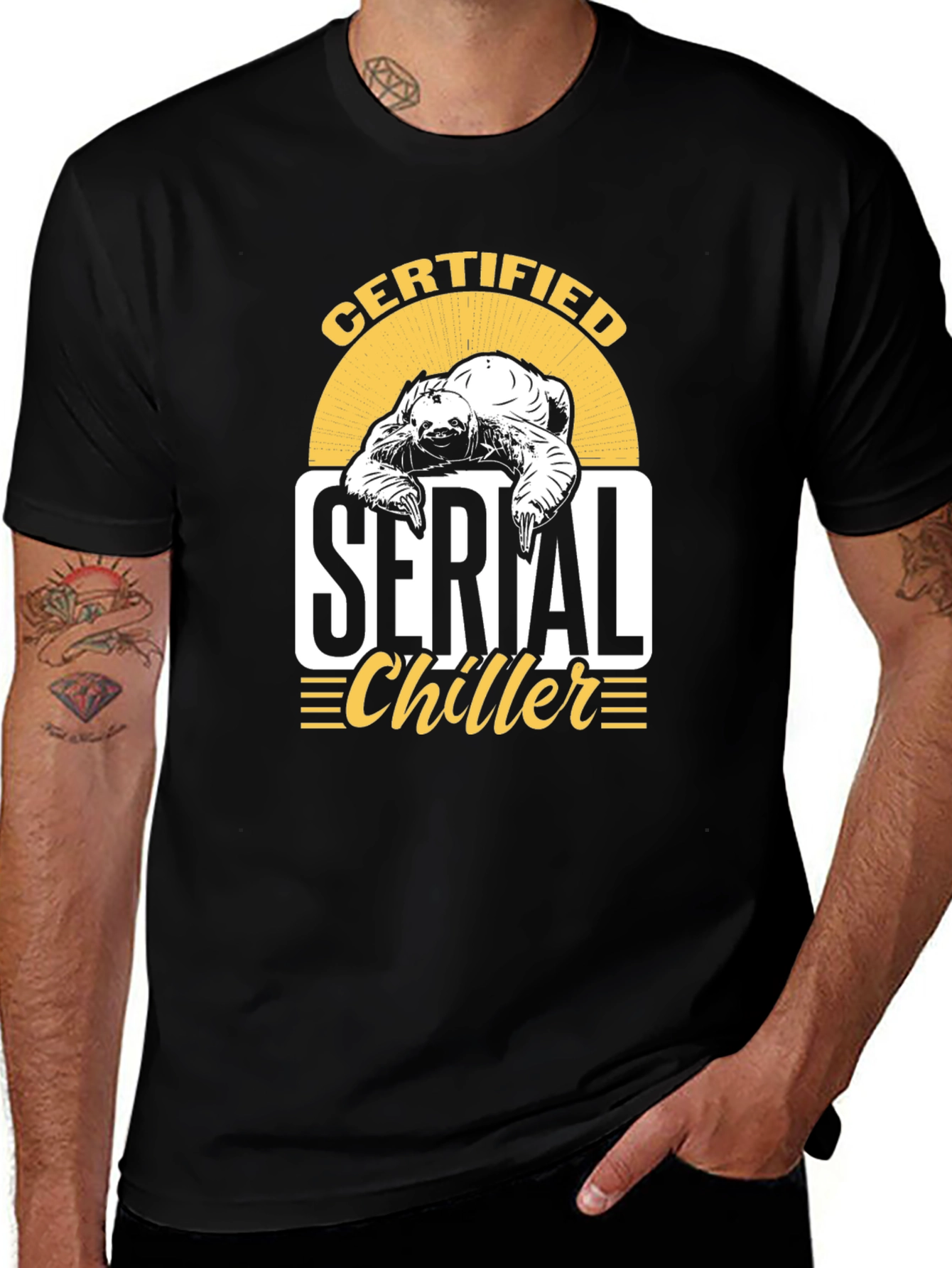 Variant 21 of Certified Serial Chiller Sloth Graphic Tee