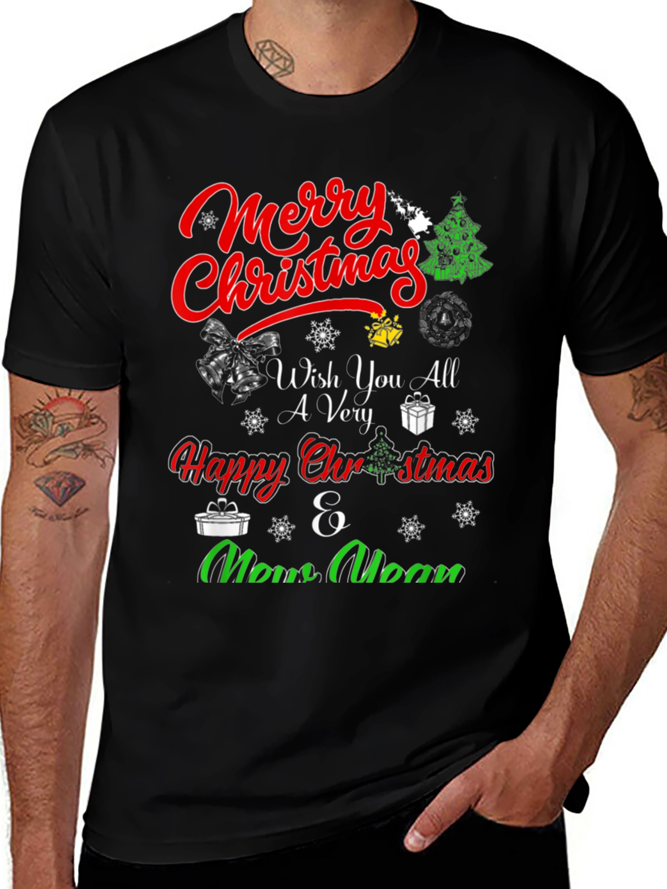 Variant 22 of Merry Christmas Wish You All a Very Happy Christmas T-Shirt