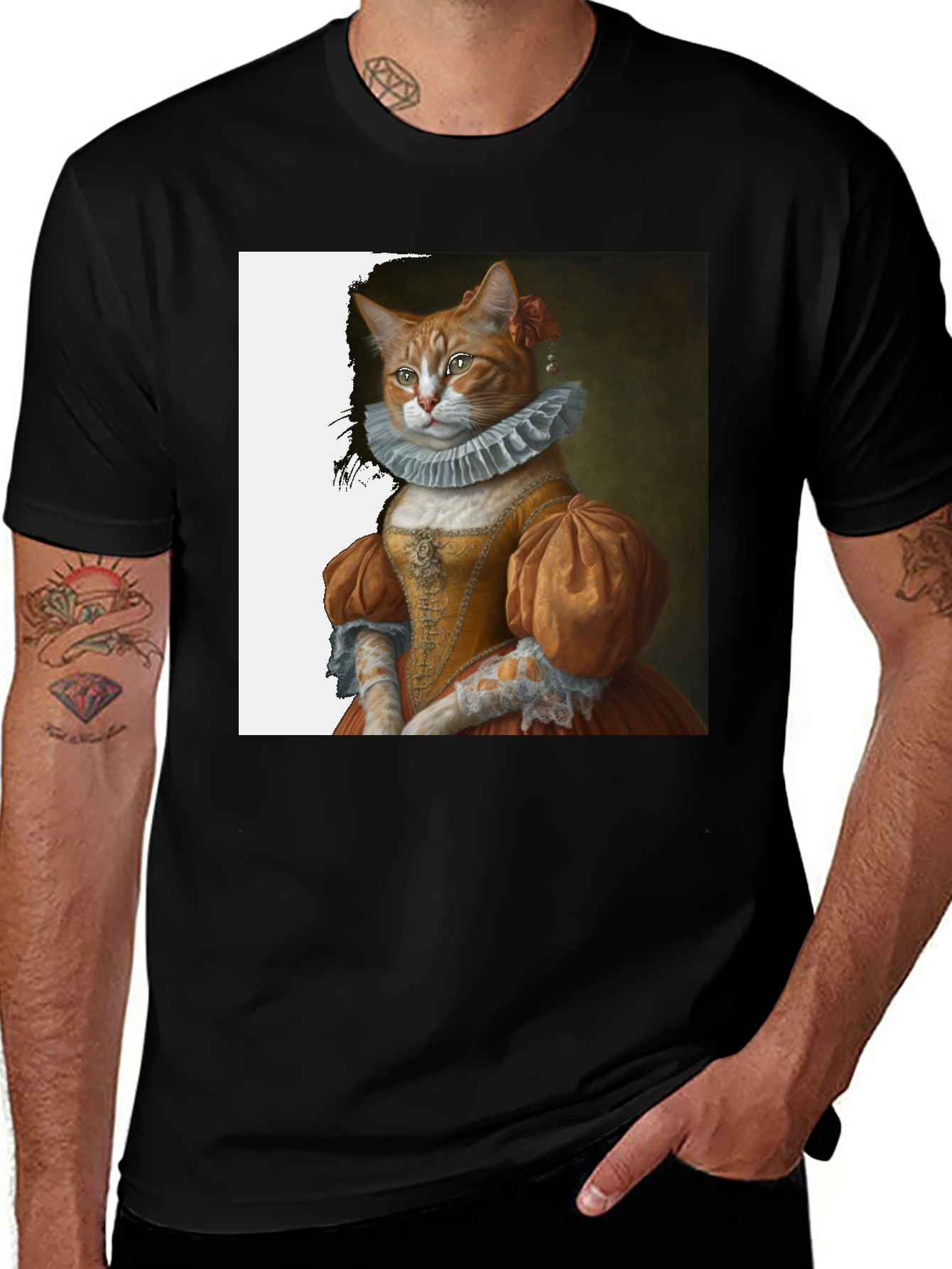 Variant 30 of Renaissance Cat Portrait T-Shirt