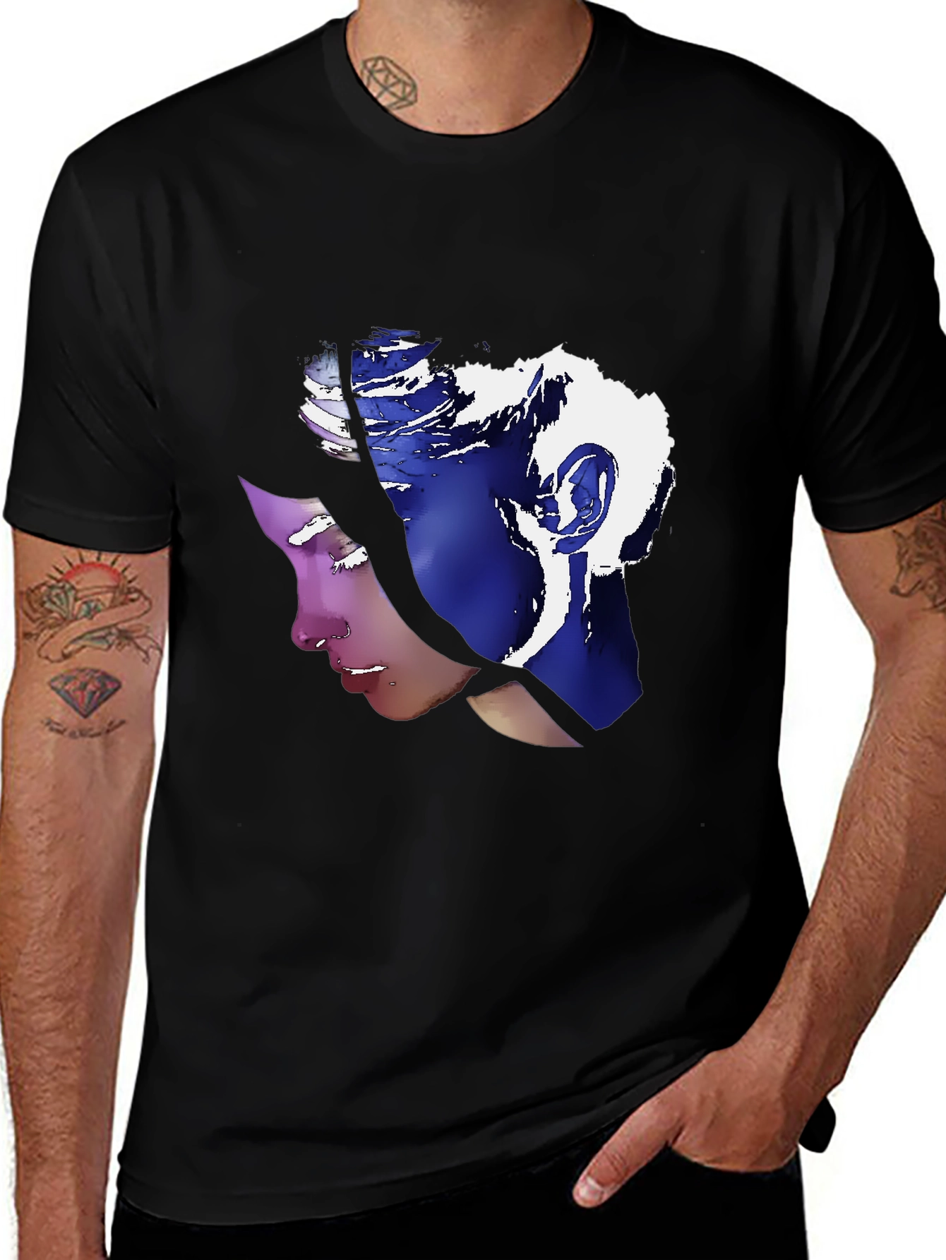 Variant 4 of Abstract Portrait Graphic Tee - Stylish Unisex T-Shirt