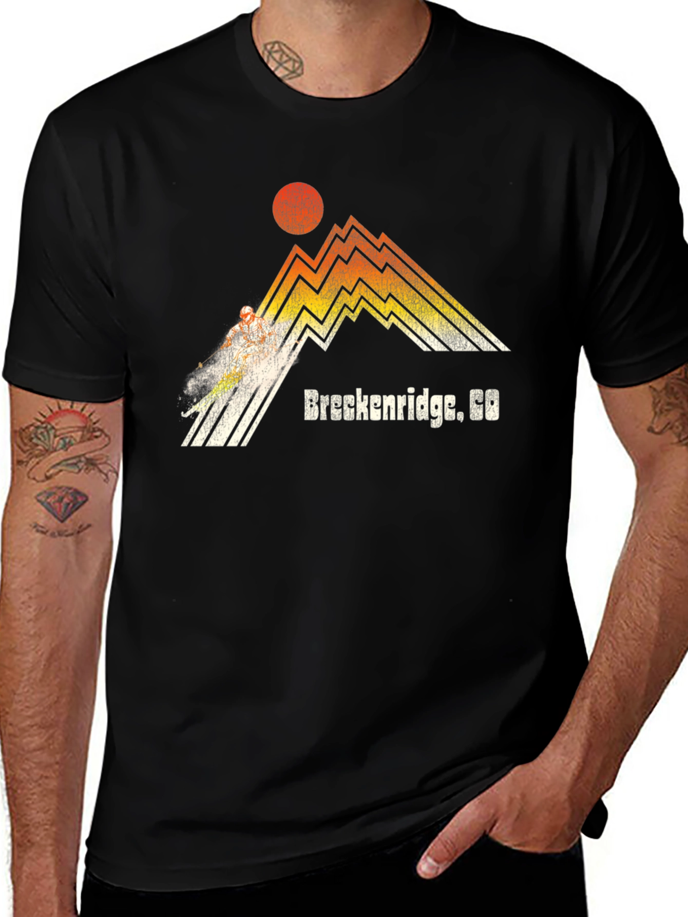 Variant 13 of Breckenridge CO Retro Graphic T-Shirt