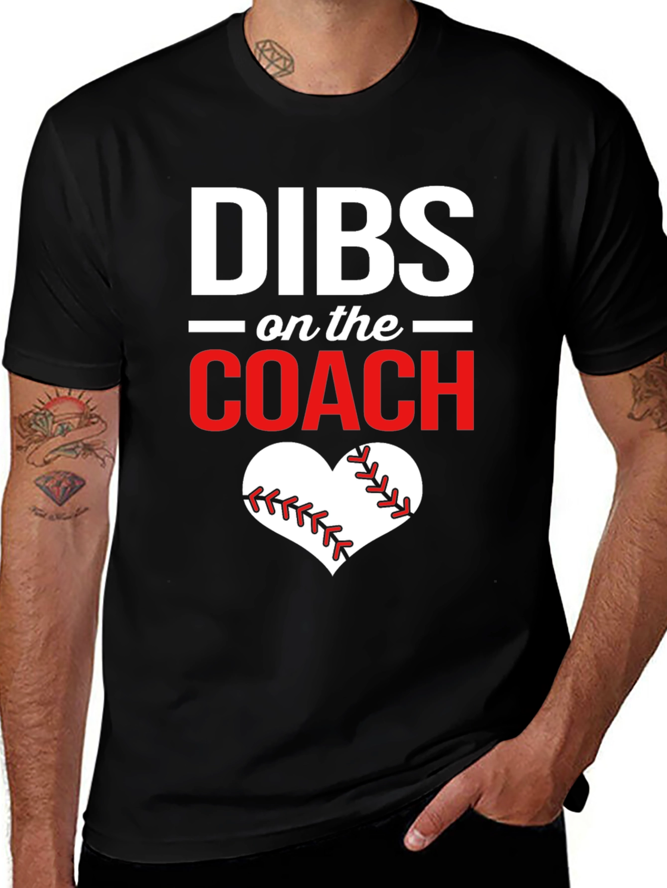 Variant 17 of Dibs on the Coach Baseball Heart Graphic Tee