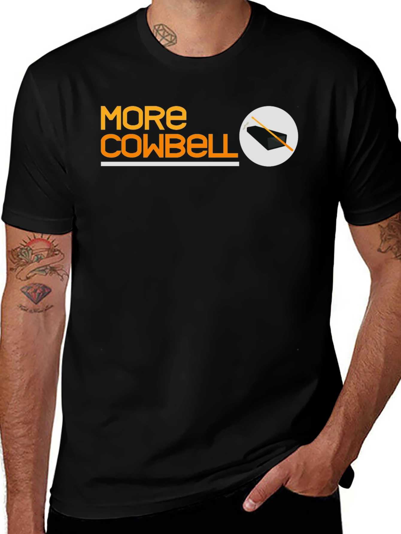 Variant 24 of More Cowbell Graphic T-Shirt - Black