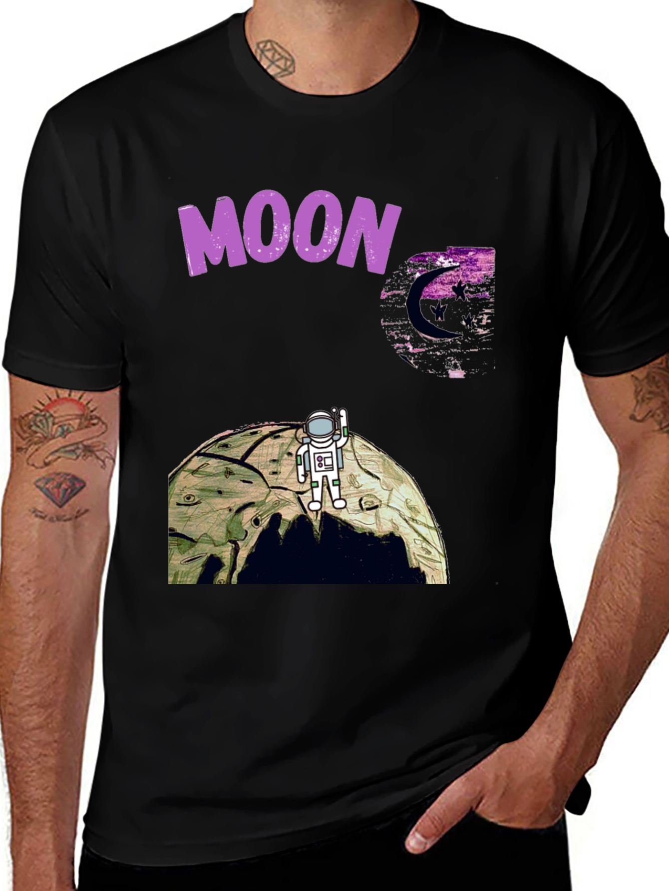Variant 27 of Moon Landing T-Shirt - Astronaut Graphic Tee