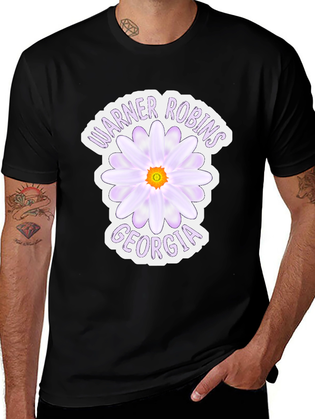 Warner Robins Georgia Flower Graphic Tee