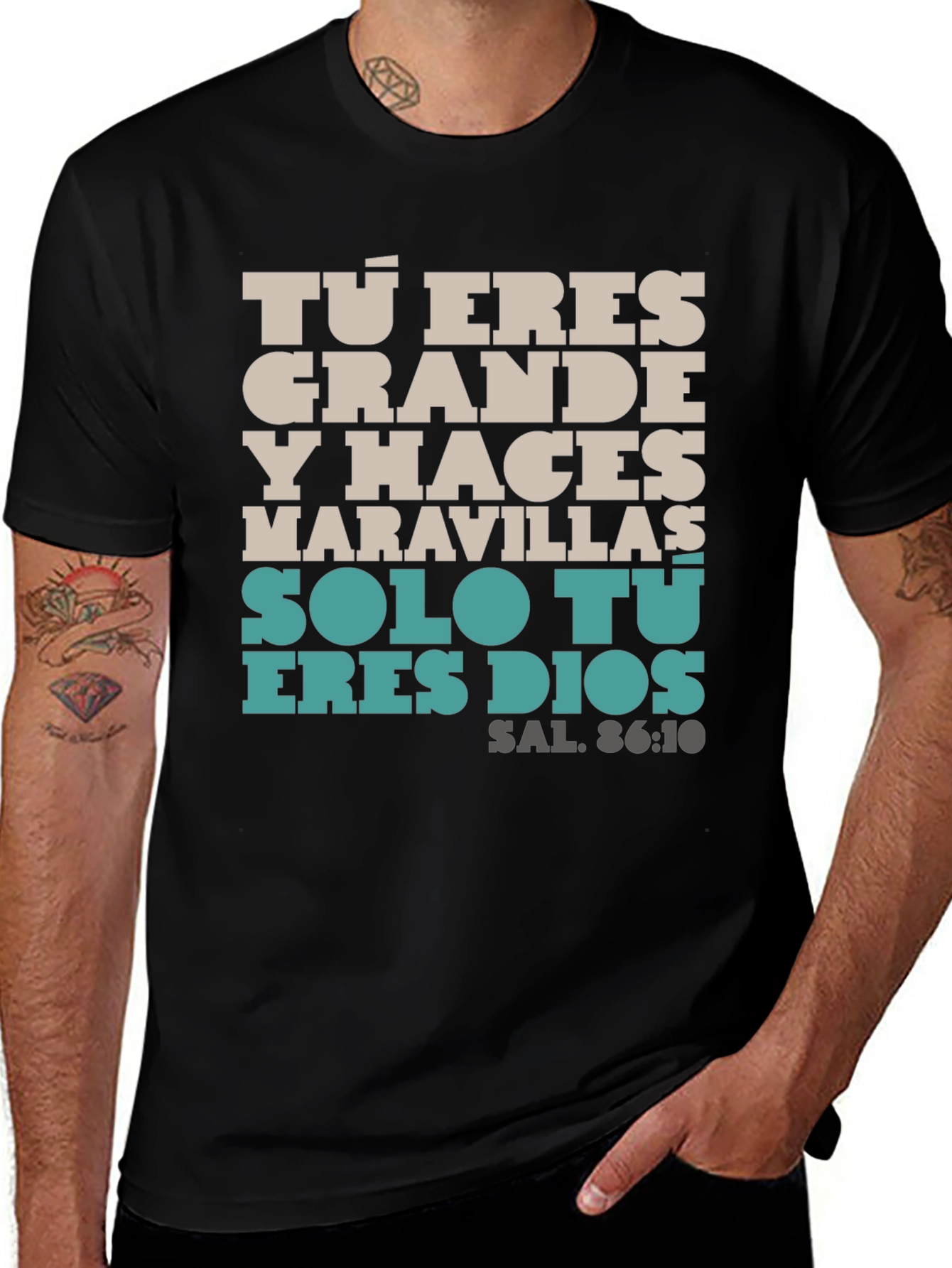 Variant 12 of Faith-Based Tee: Tú Eres Grande - You Are Great T-Shirt