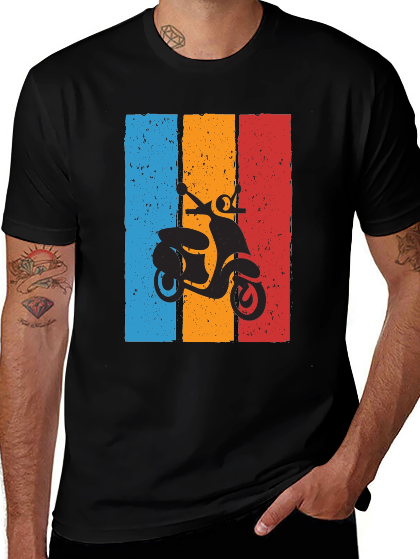 Variant 19 of Retro Scooter Graphic T-Shirt - Vintage Style Tee